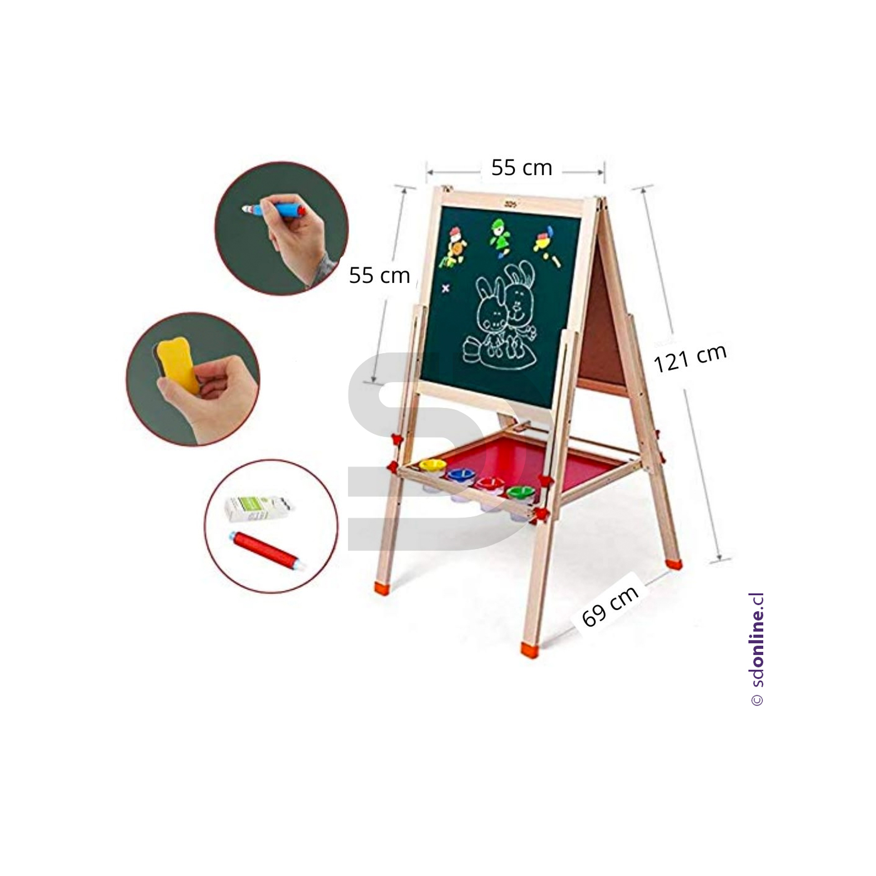 Pizarra doble con atril 1