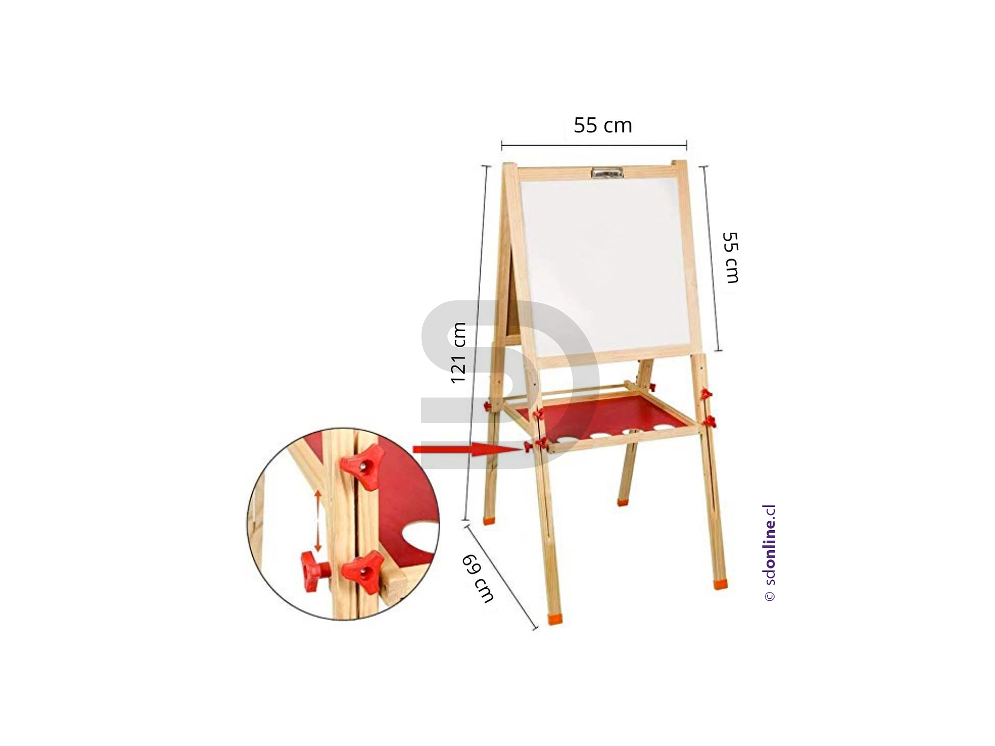 Pizarra doble con atril 2