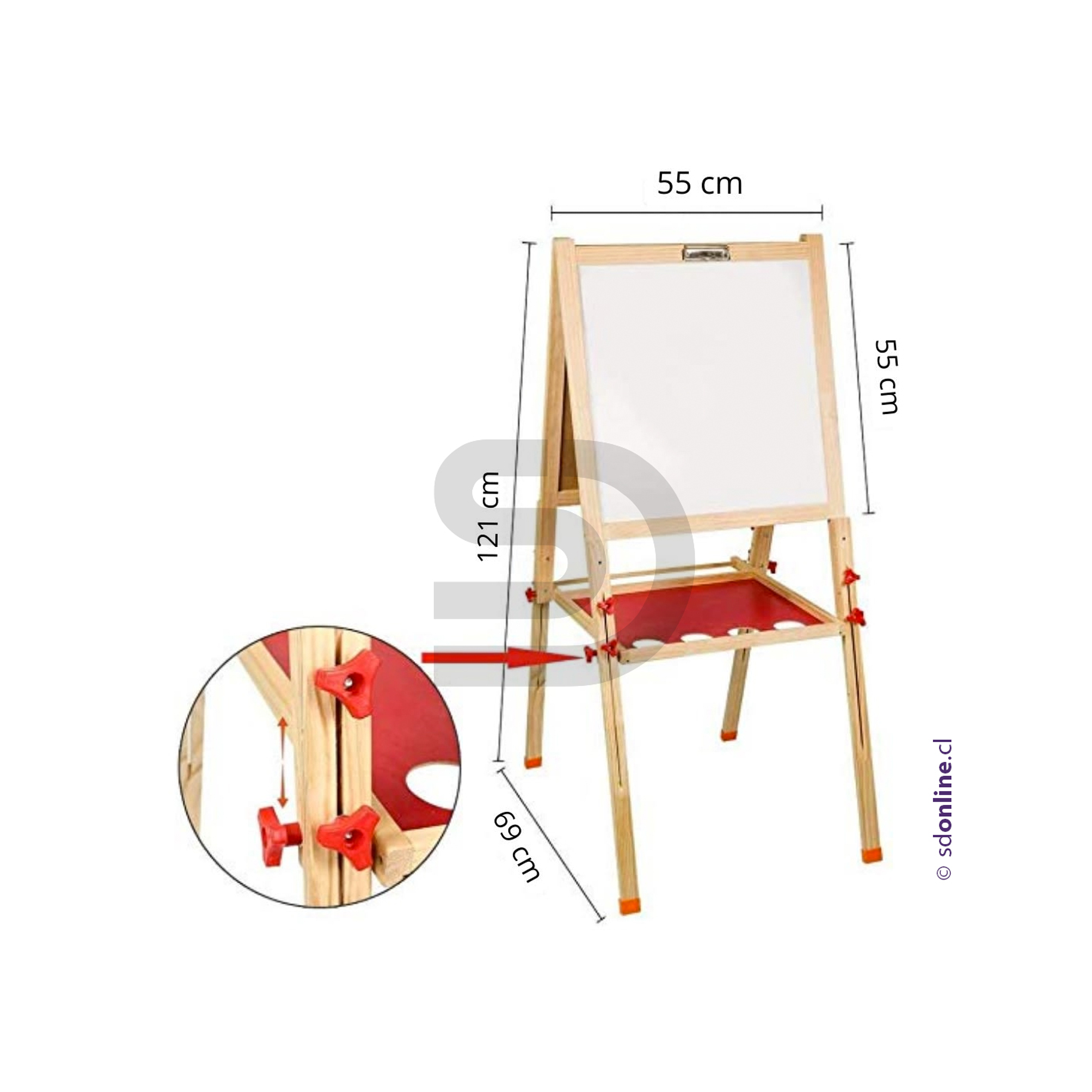 Pizarra doble con atril 2