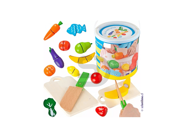 Canasta frutas y verduras con accesorios 1