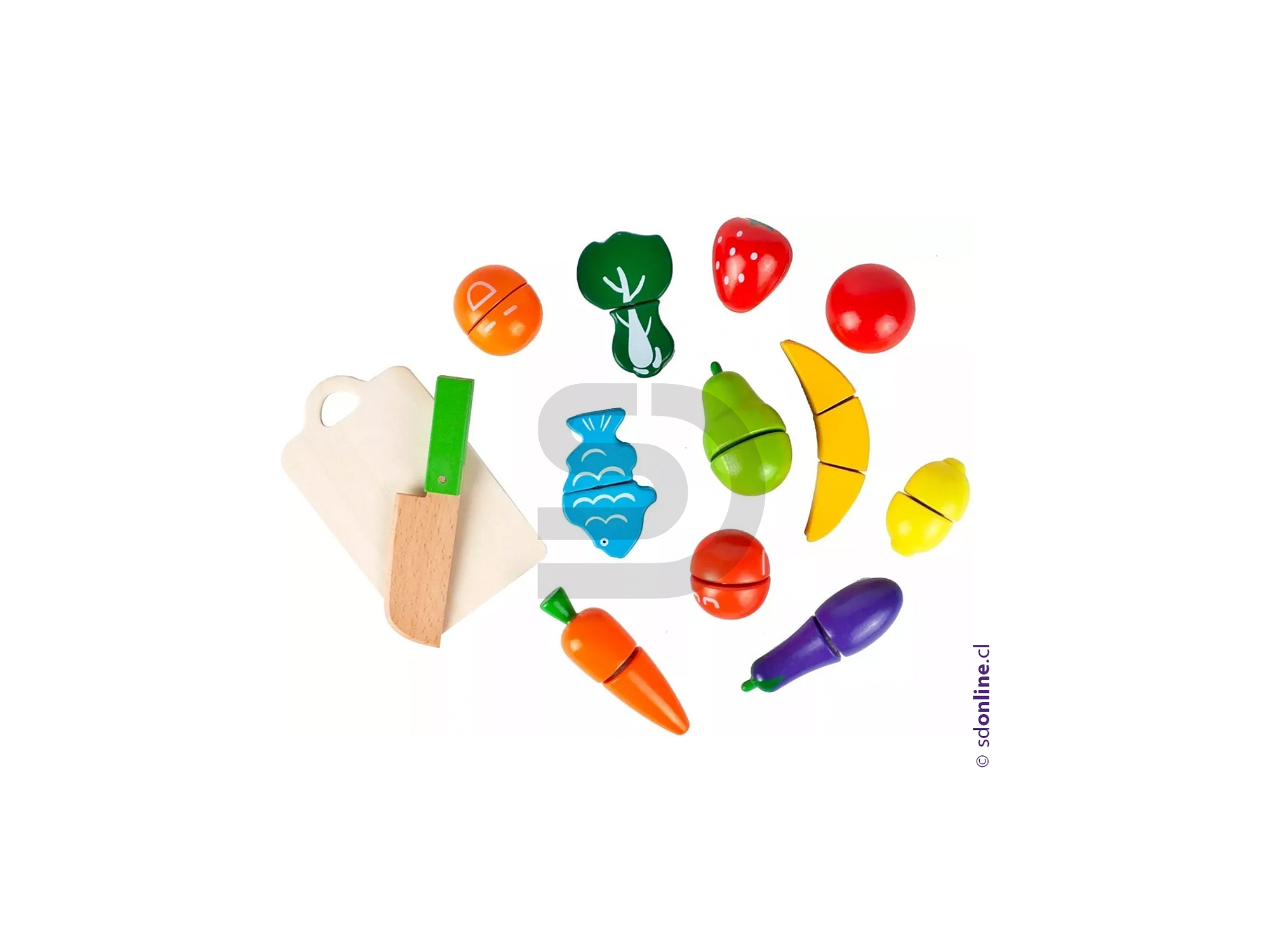 Canasta frutas y verduras con accesorios 2