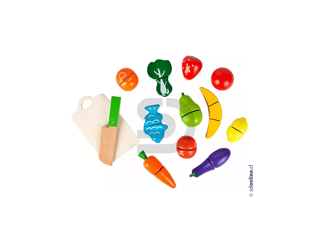 Canasta frutas y verduras con accesorios 2