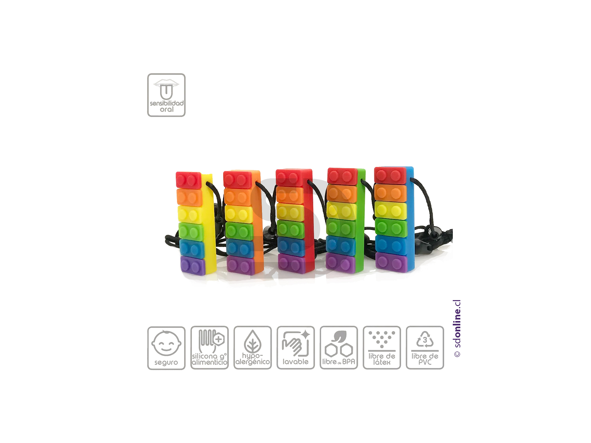 Mordedor sensorial lego multicolor 1