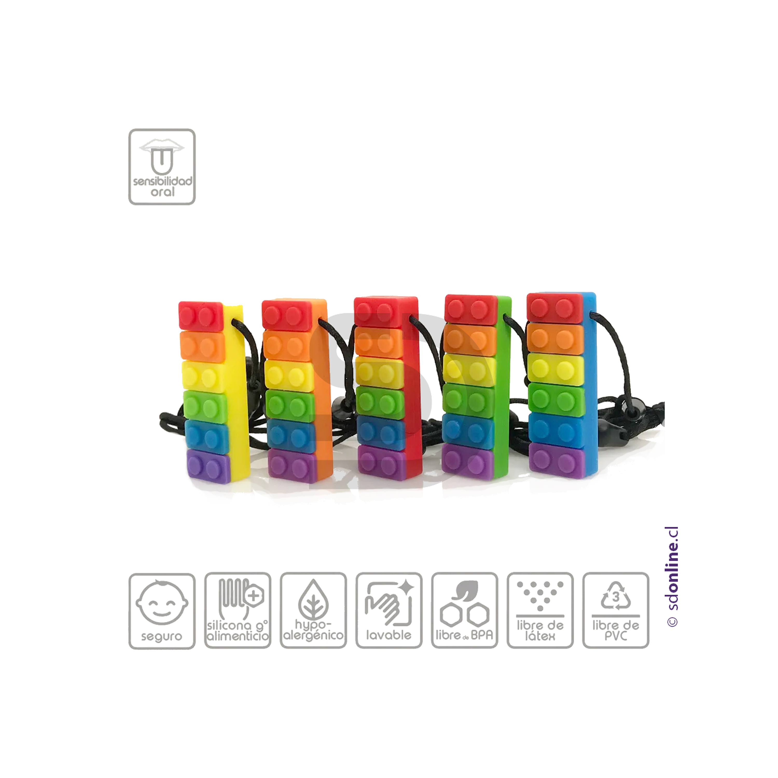 Mordedor sensorial lego multicolor 1