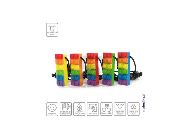 Mordedor sensorial lego multicolor 1