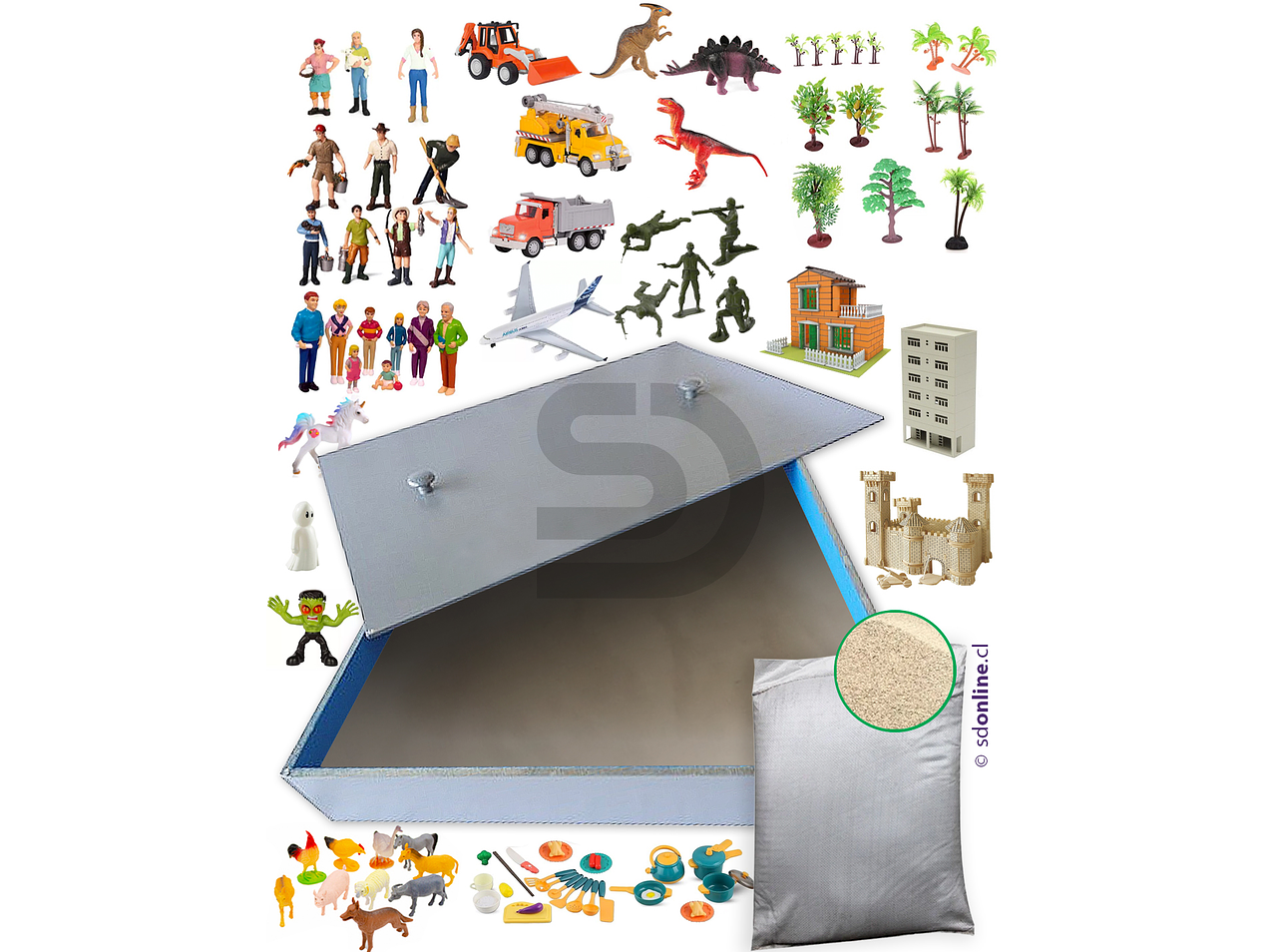 Caja de arena más kit de trabajo básico 1  3