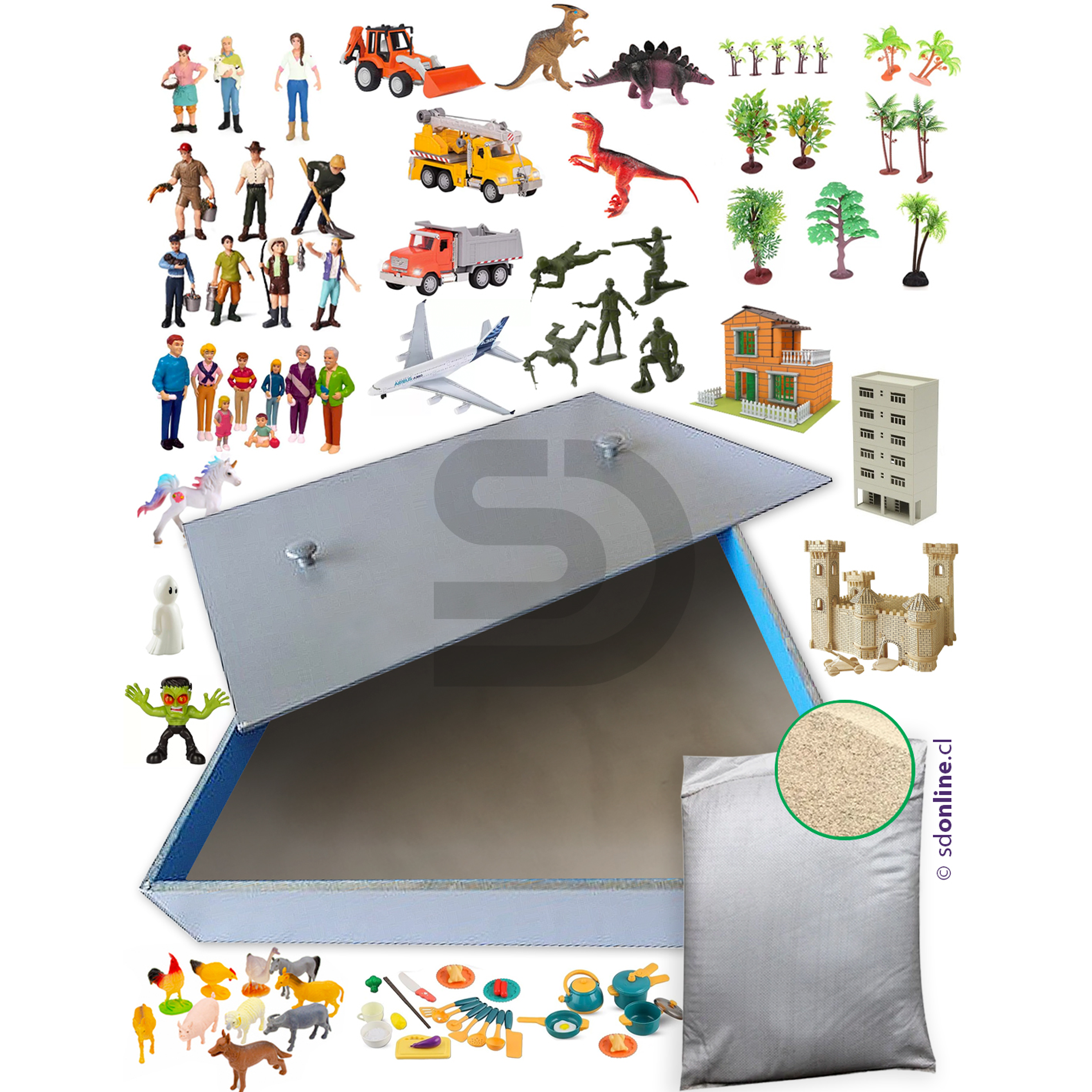 Caja de arena más kit de trabajo básico 1  3