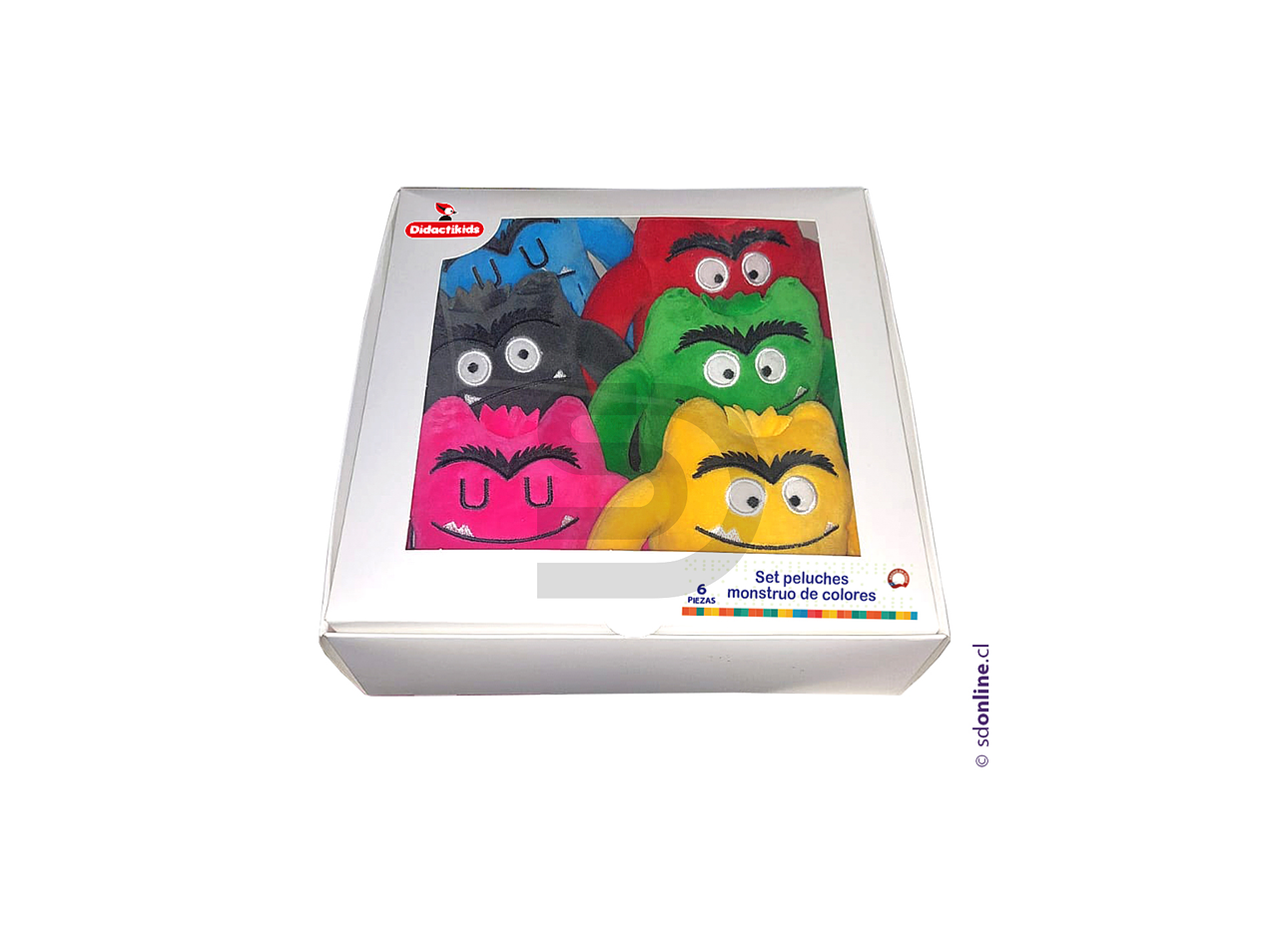 Set peluches monstruo de colores 2