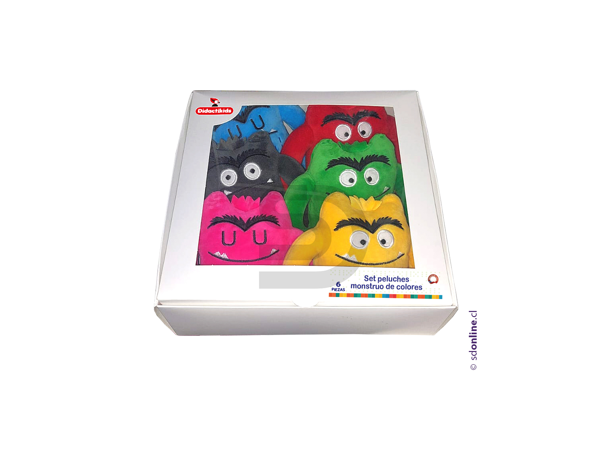 Set peluches monstruo de colores 2