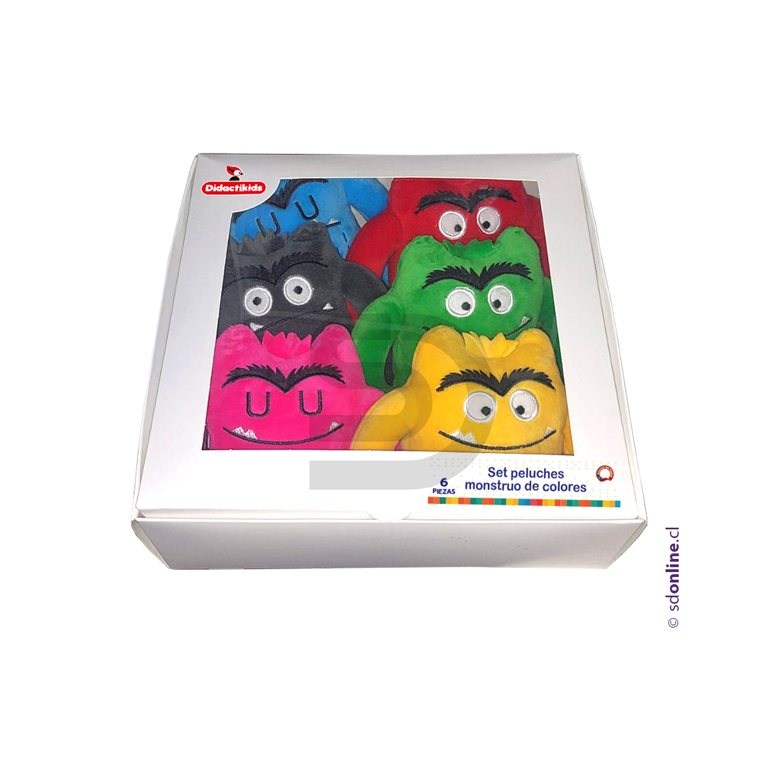 Set peluches monstruo de colores 2