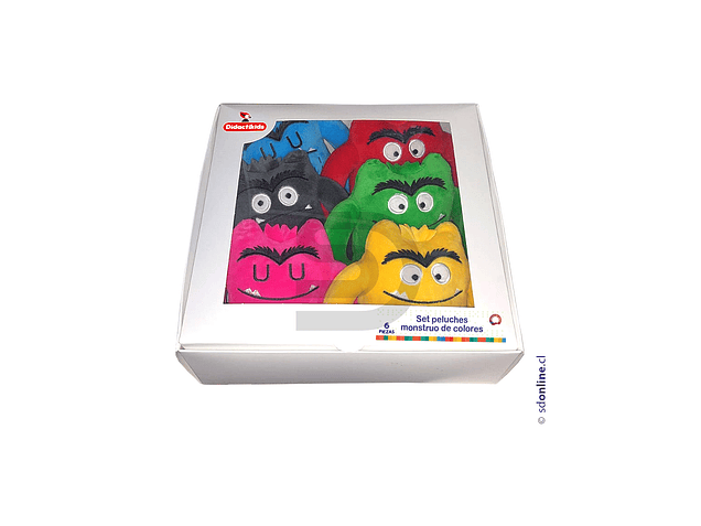Set peluches monstruo de colores 2