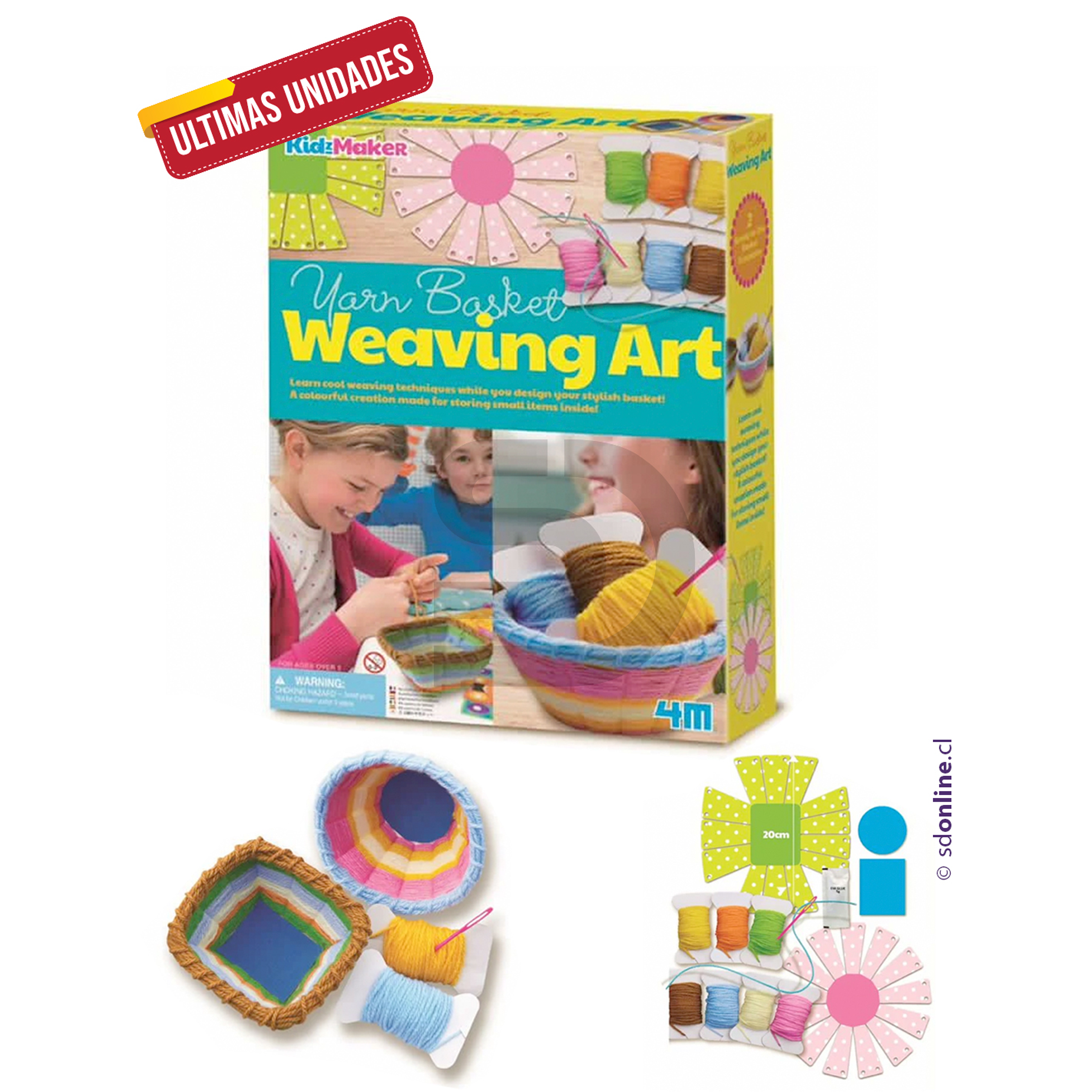 Manualidades con lana y canastas 1