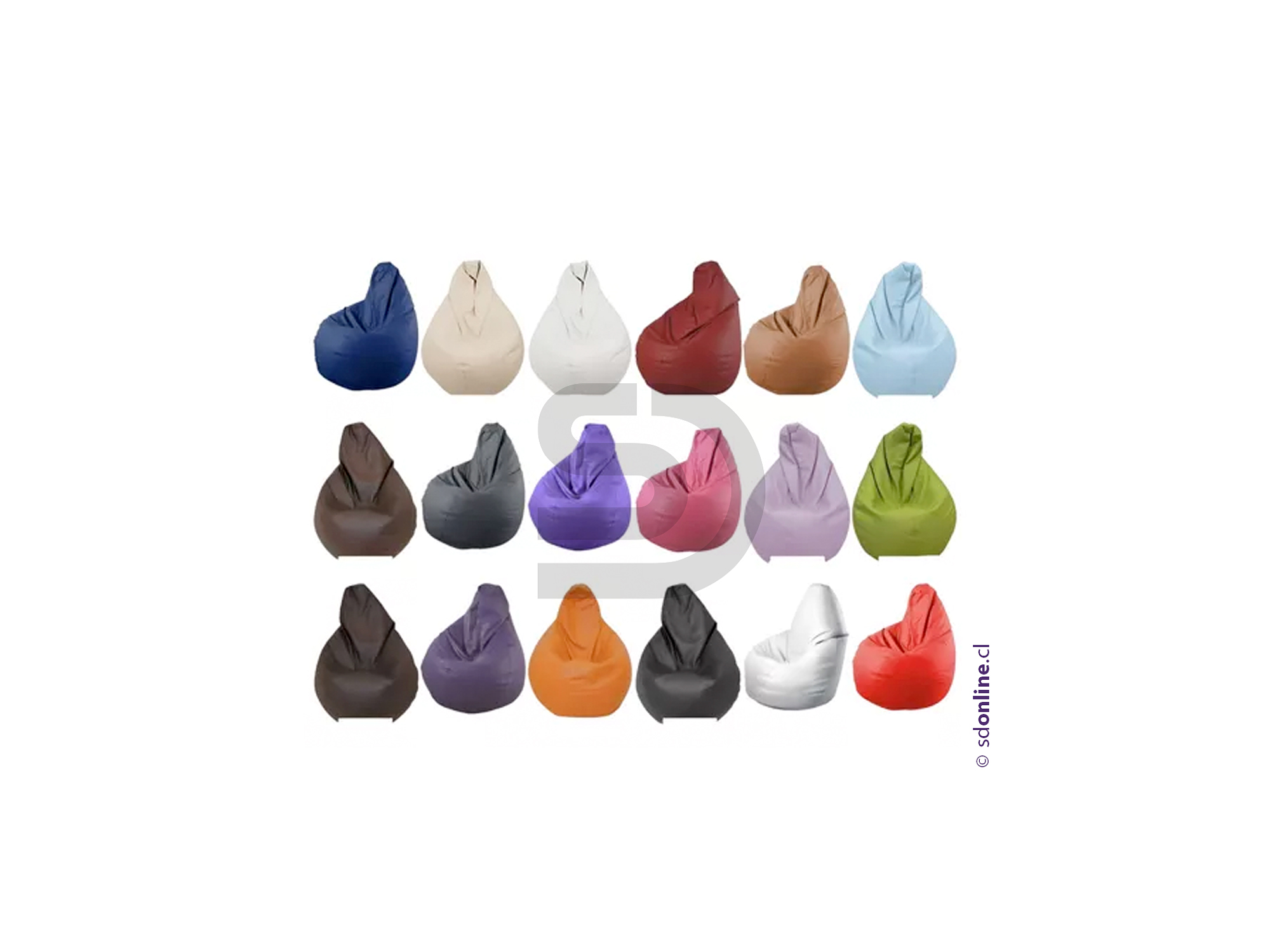 Puff sillón pera diferentes colores 1