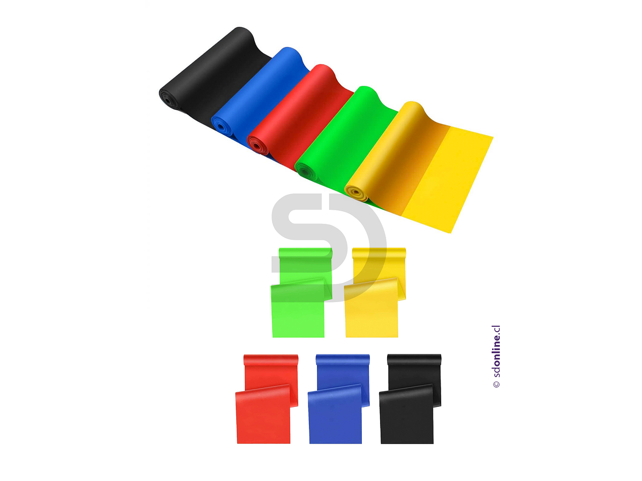 Set de 5 bandas elásticas de resistencia 1