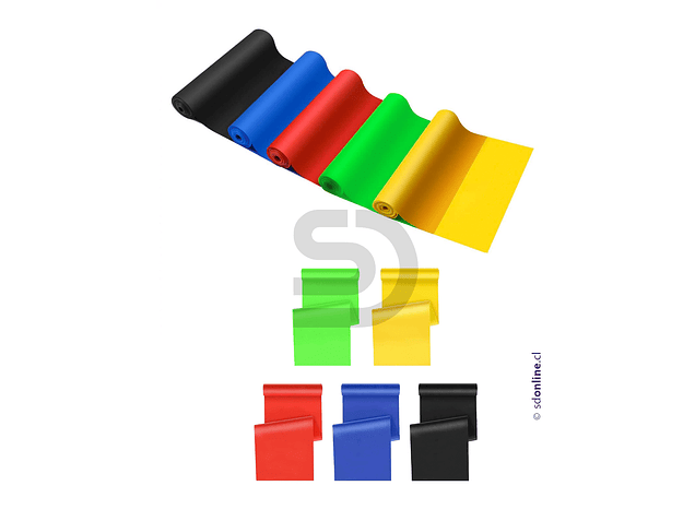 Set de 5 bandas elásticas de resistencia 1