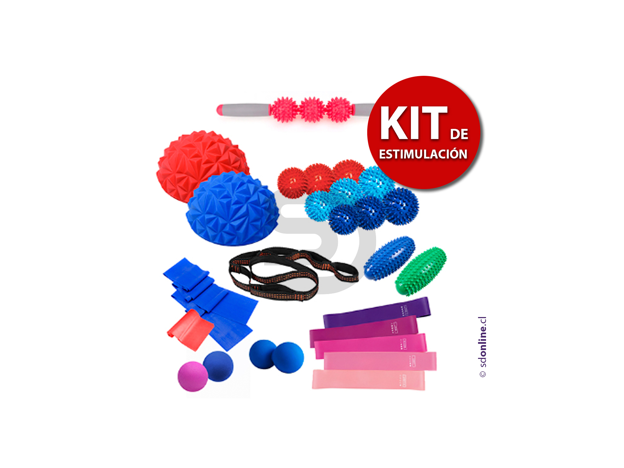 Kit estimulación sensorial, masaje y elongación 25 pzas. 1