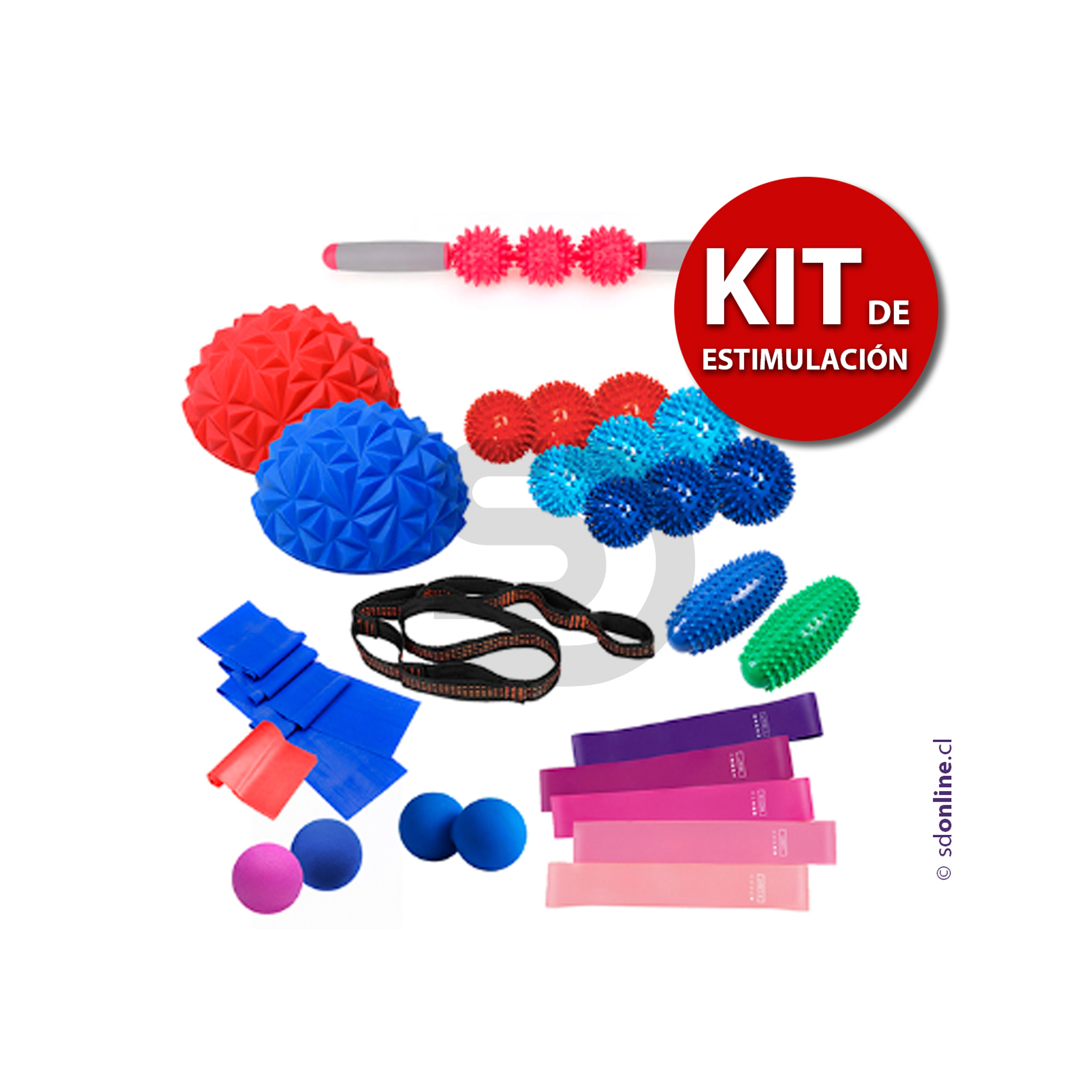 Kit estimulación sensorial, masaje y elongación 25 pzas. 1