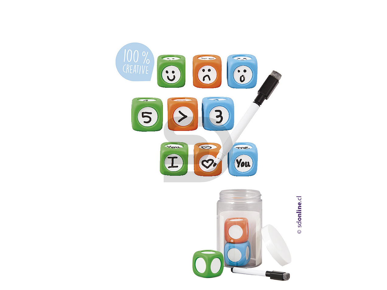 Kit dados escritura 3,5 cms 1