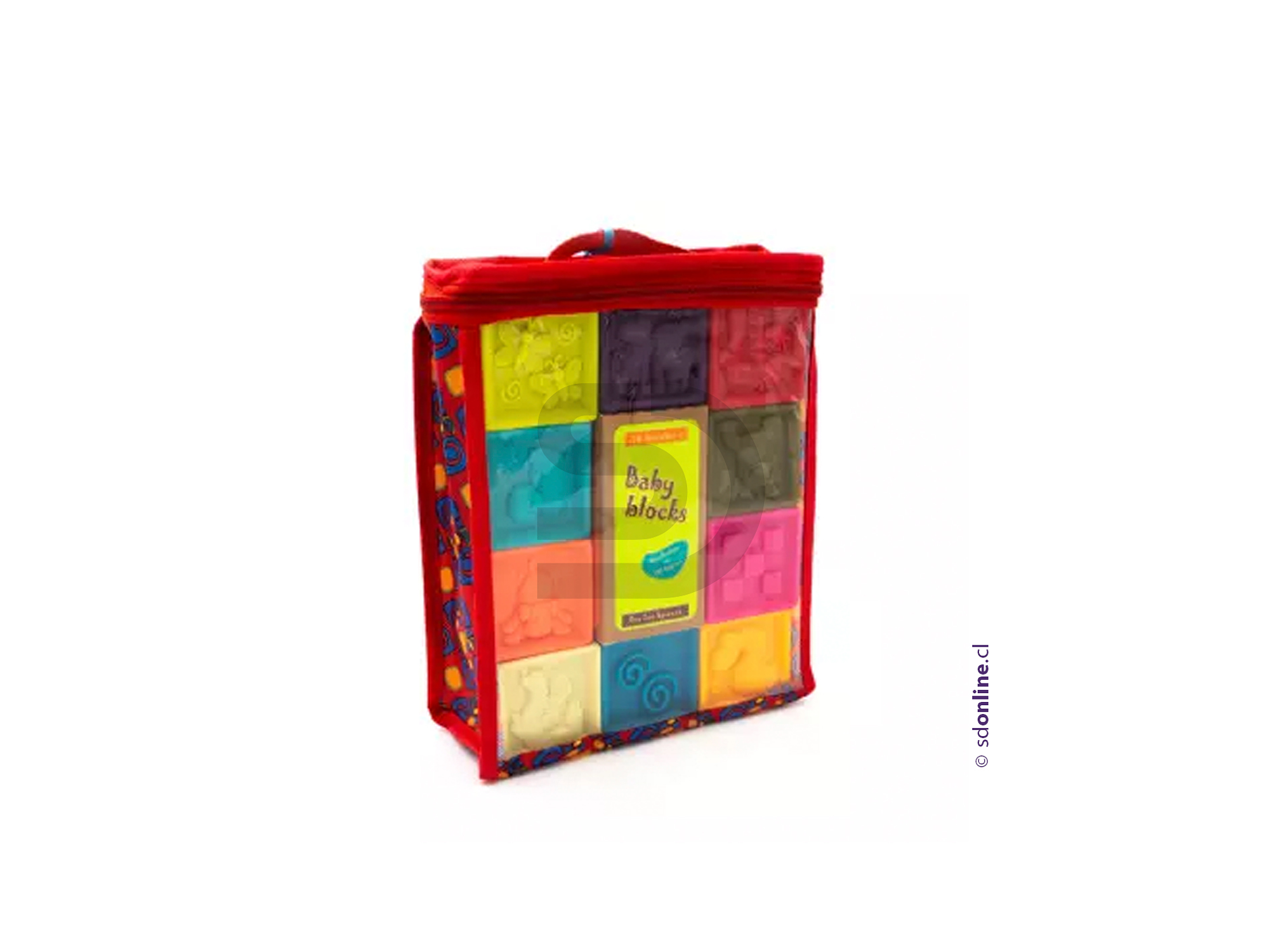 Maleta 10 cubos blandos colores y texturas. 5,5x5,5 cms 3