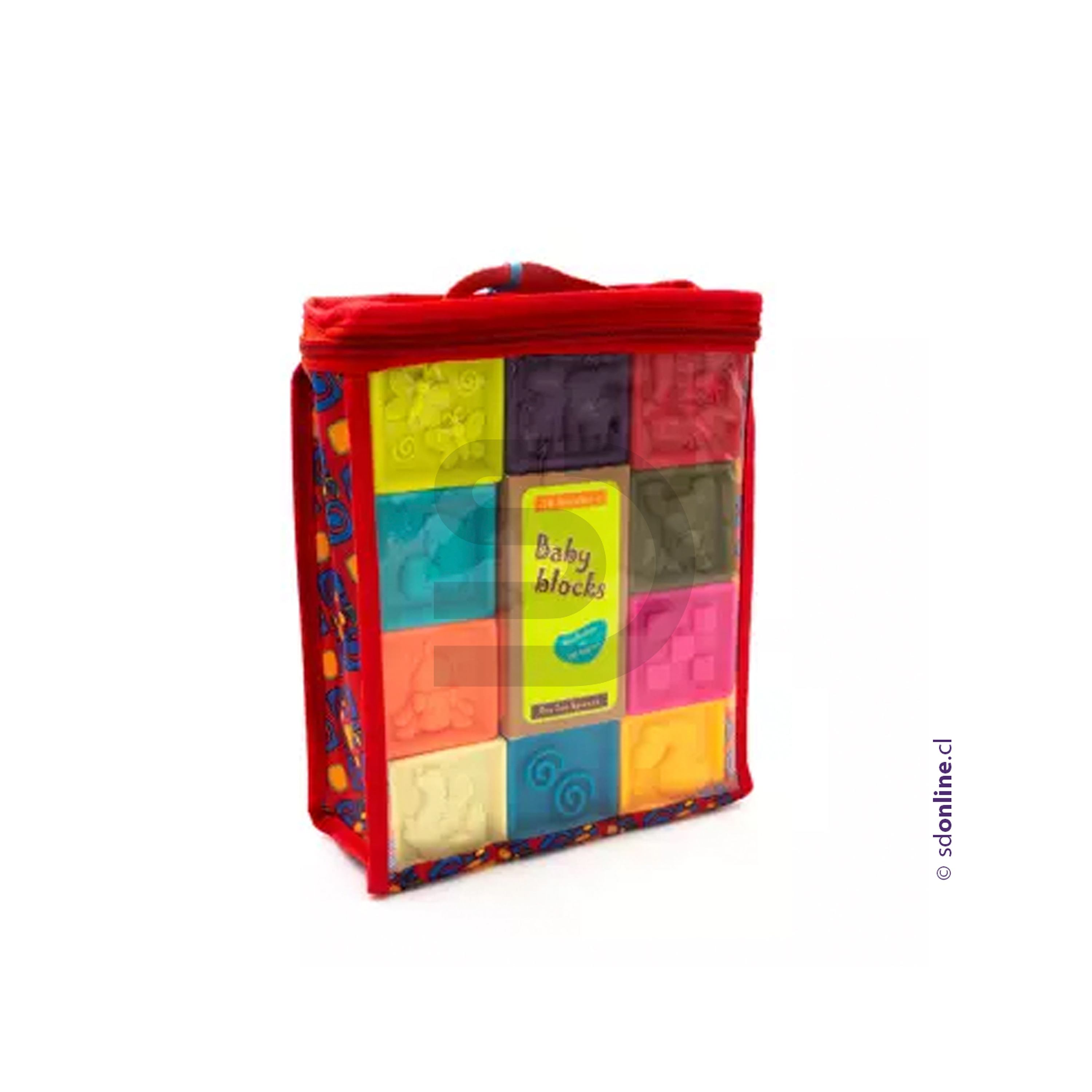 Maleta 10 cubos blandos colores y texturas. 5,5x5,5 cms 3