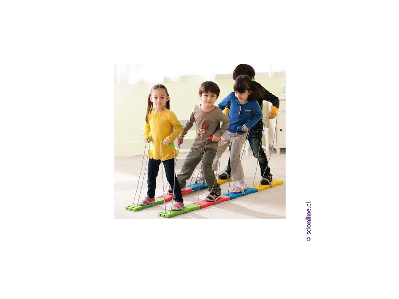 Zancos grupales 4 niños 1