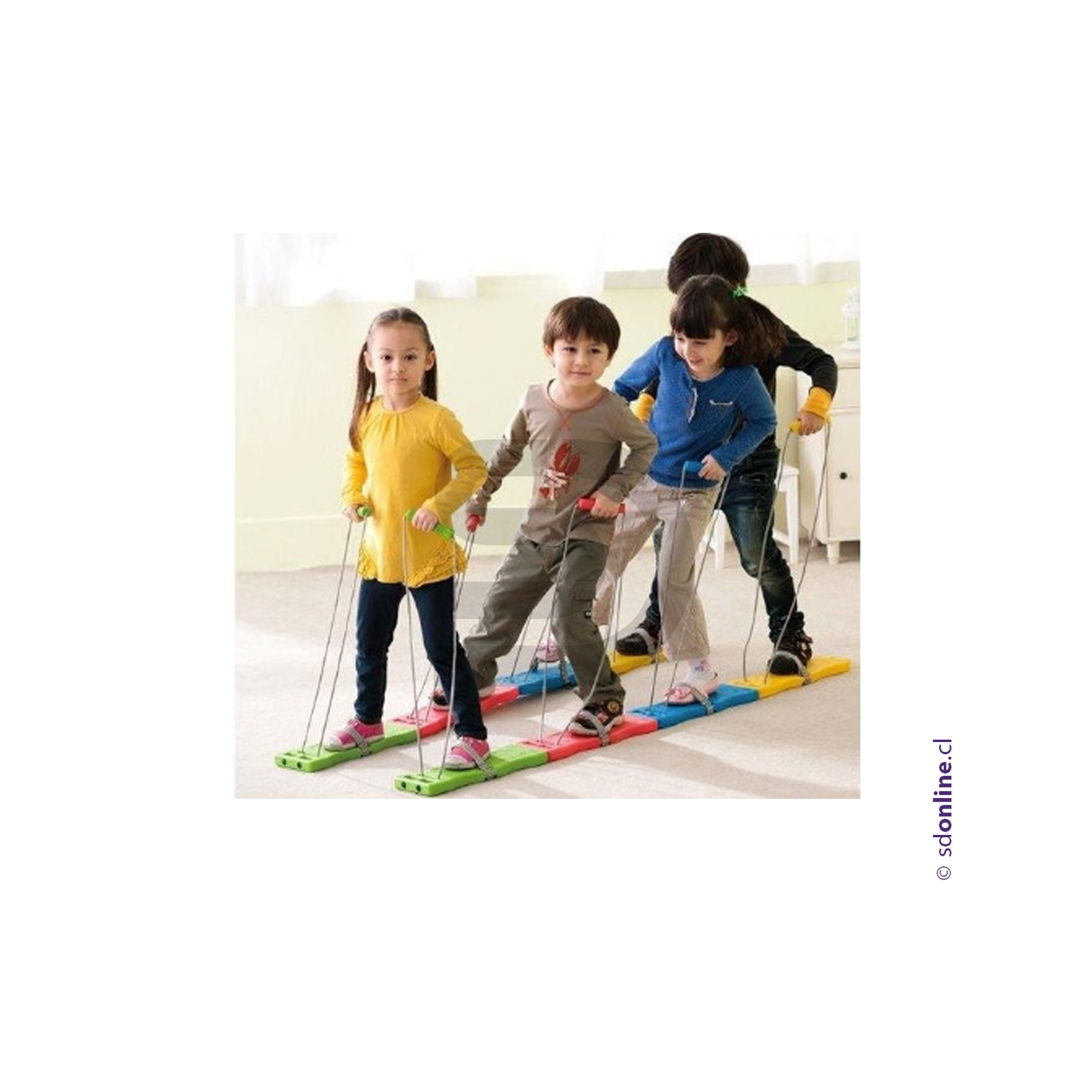 Zancos grupales 4 niños 1