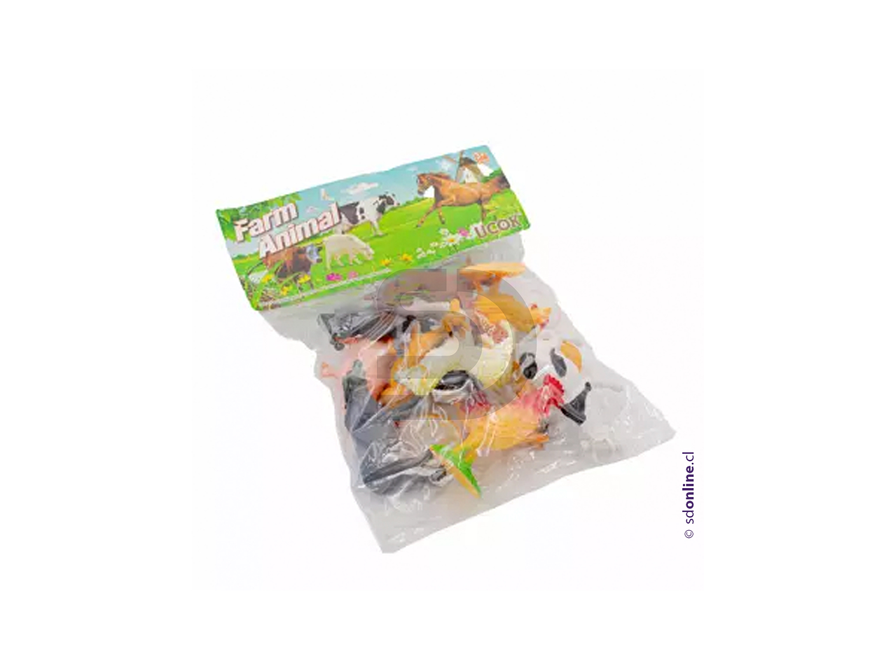 Set animales granja 12 pzas - Tamaño  13 x 10 cm. 1