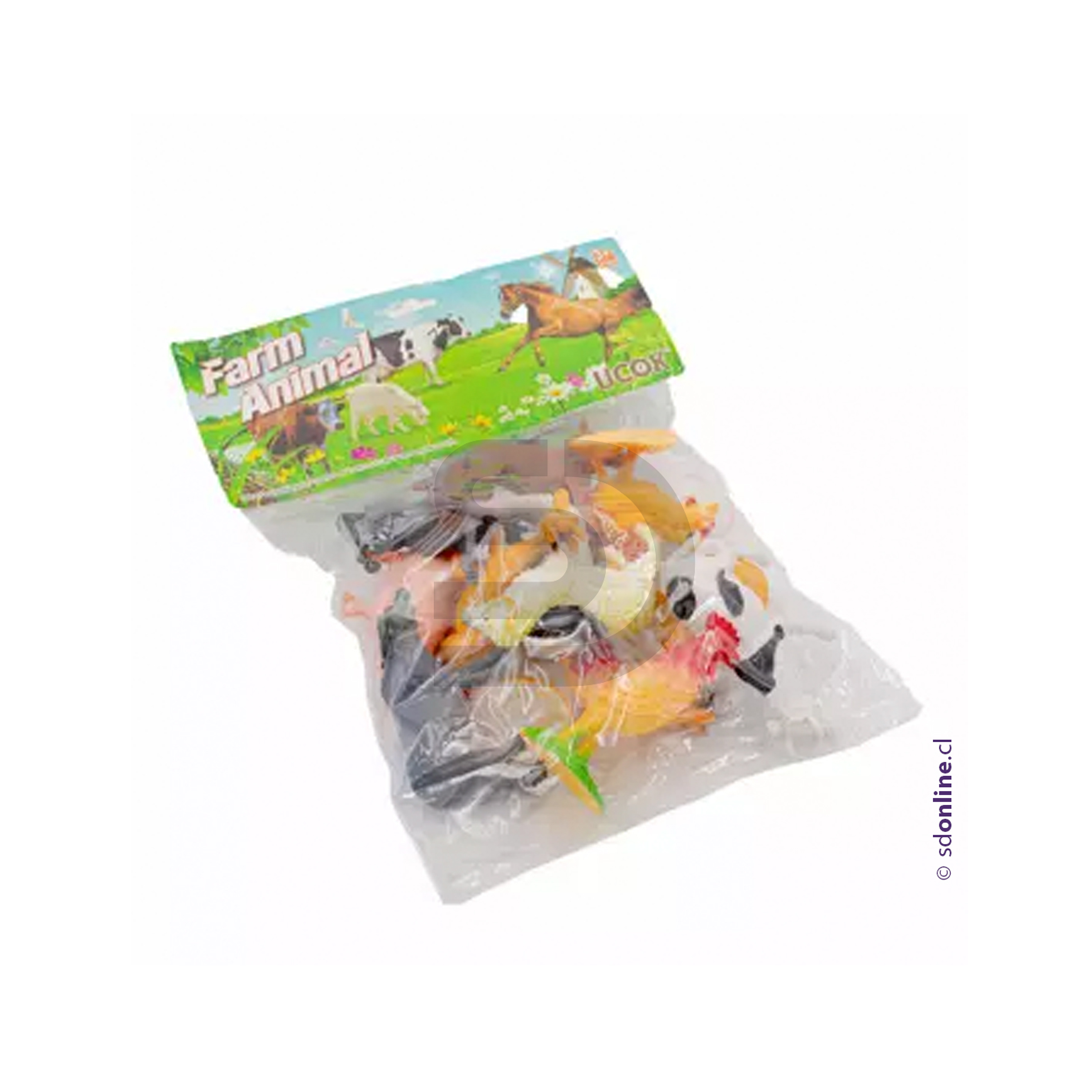 Set animales granja 12 pzas - Tamaño  13 x 10 cm. 1