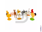 Set animales granja 12 pzas - Tamaño  13 x 10 cm. - Miniatura 2