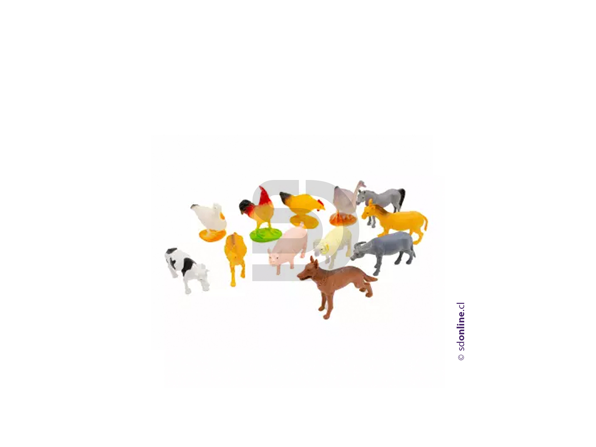 Set animales granja 12 pzas - Tamaño  13 x 10 cm. 3