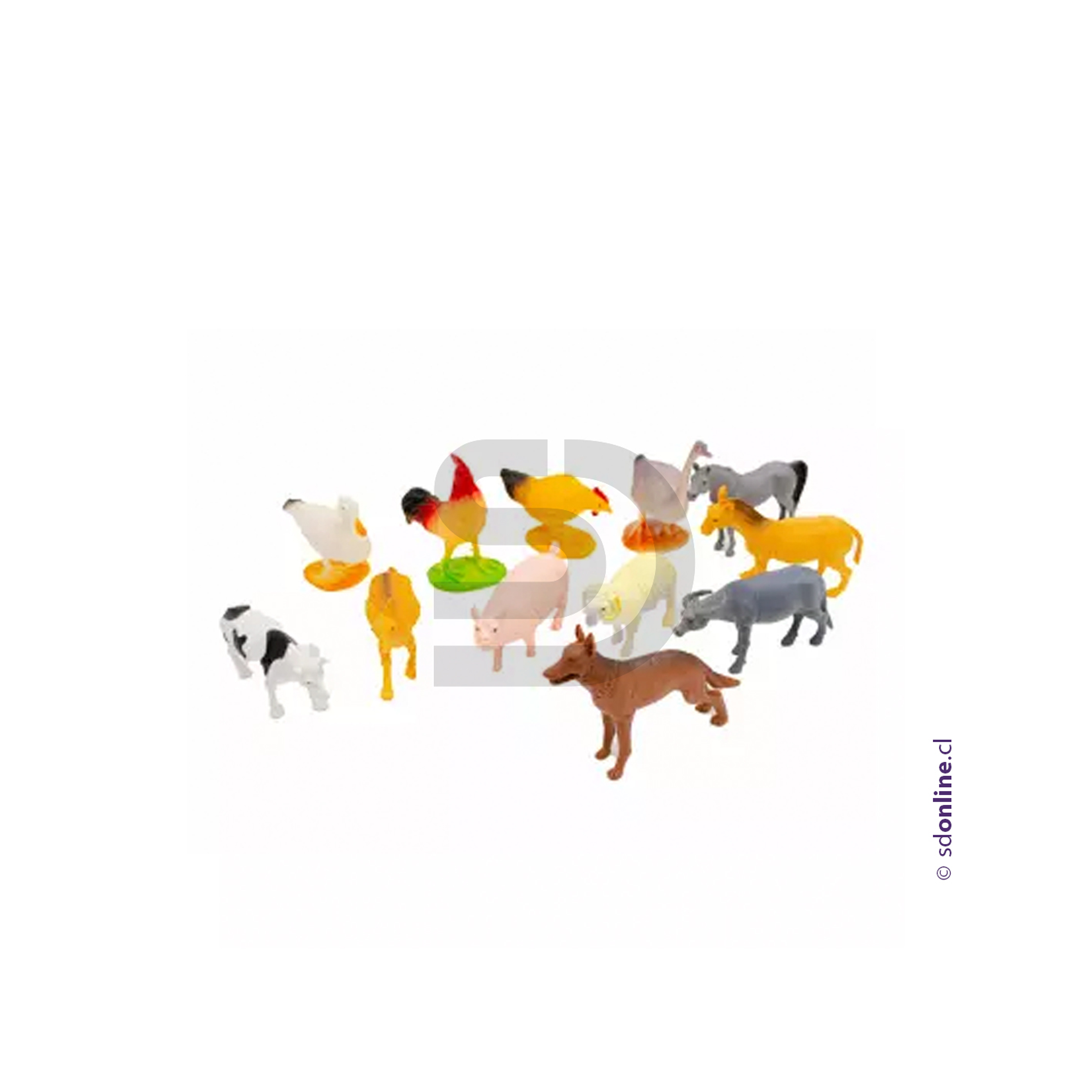 Set animales granja 12 pzas - Tamaño  13 x 10 cm. 3