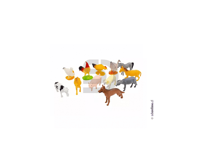 Set animales granja 12 pzas - Tamaño  13 x 10 cm. 3