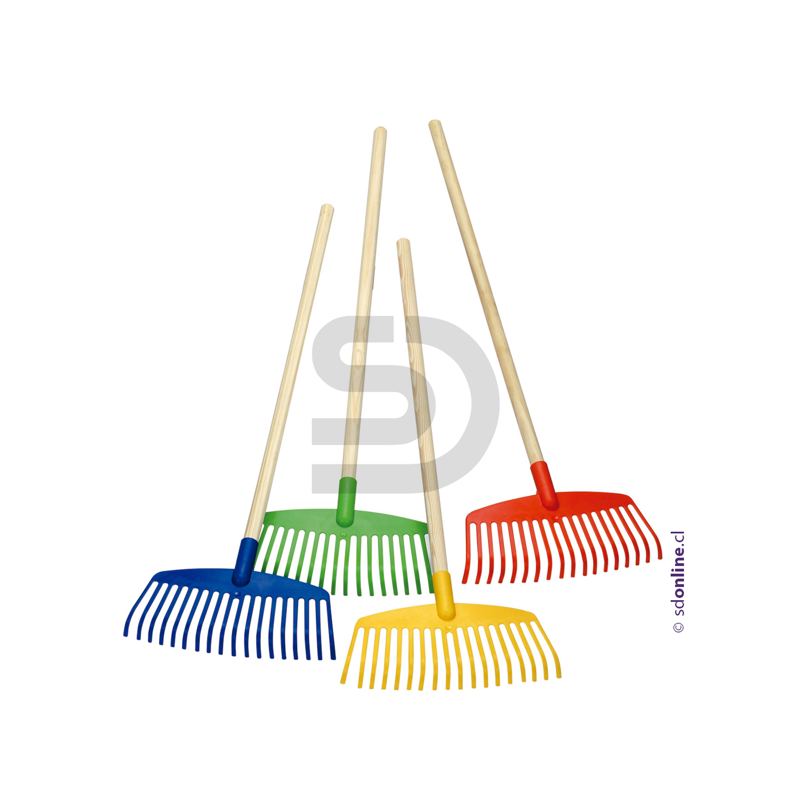 Set rastrillos color mango de madera 1