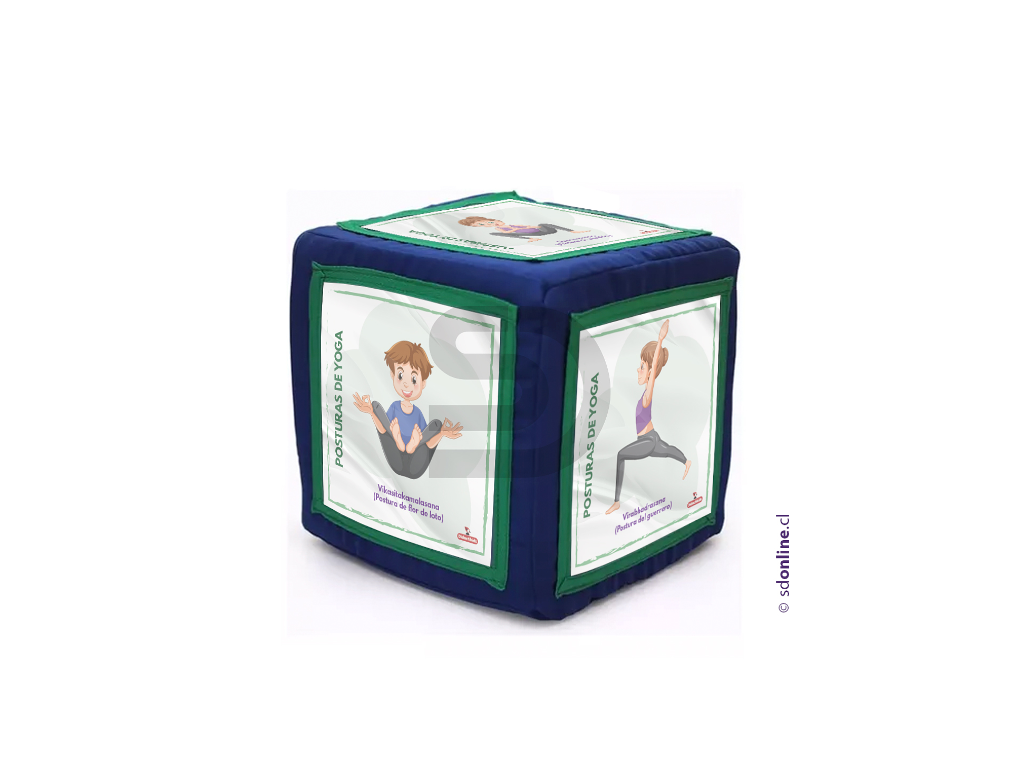 Cubo con posturas de yoga 2