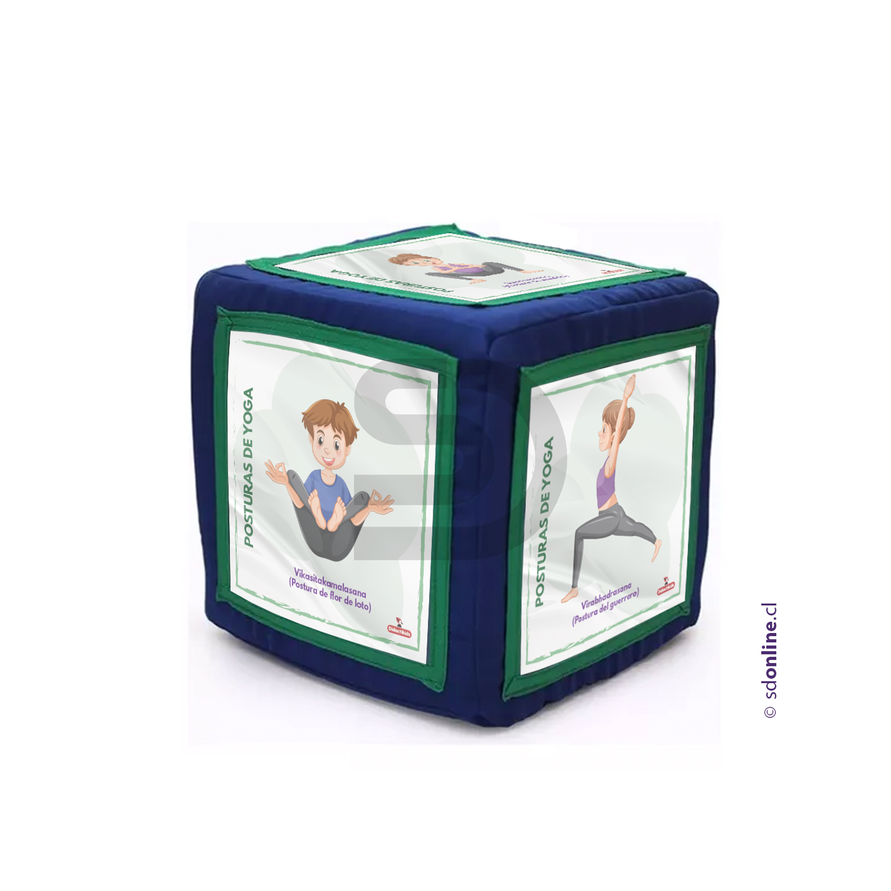 Cubo con posturas de yoga 2