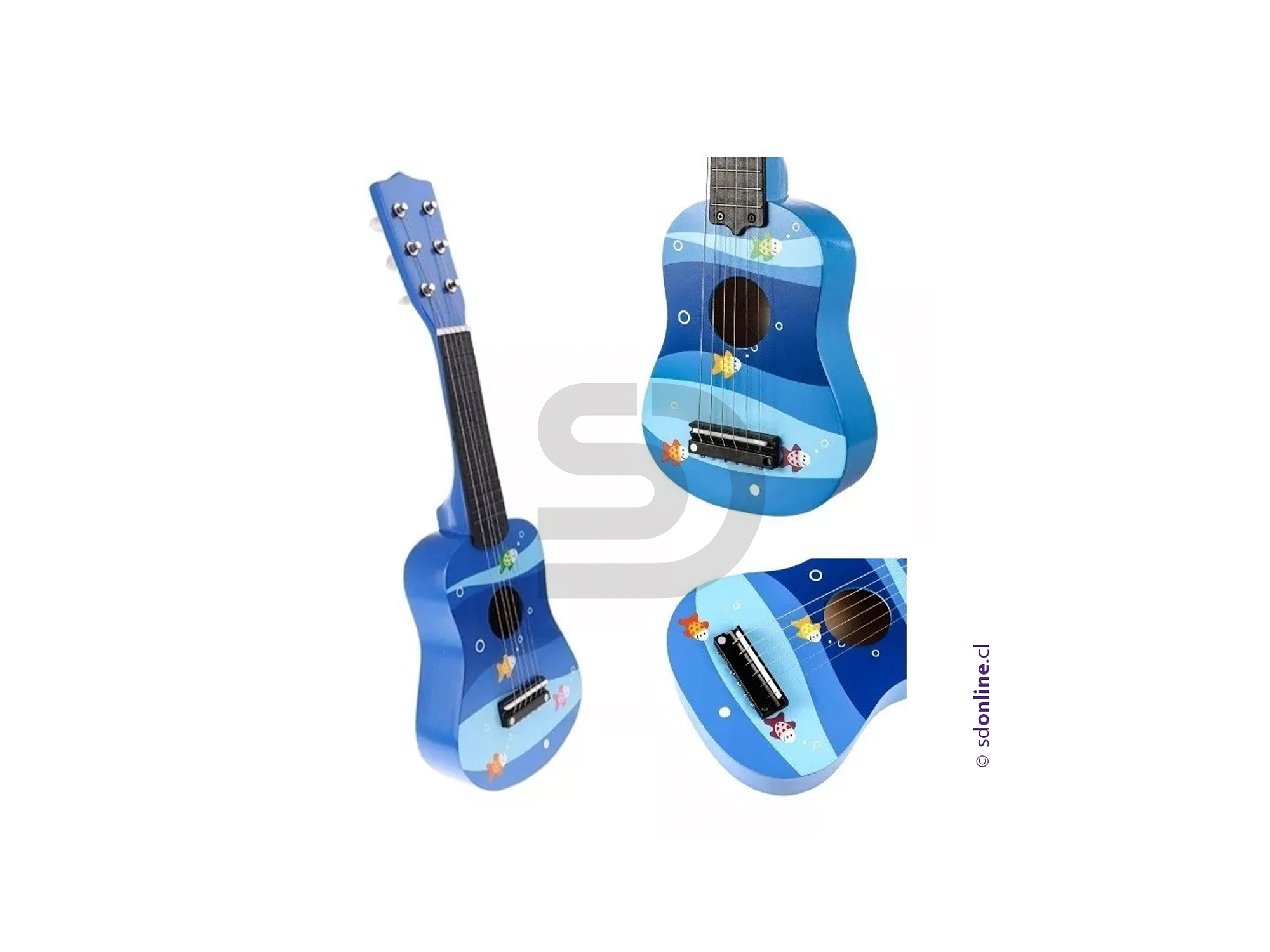 Guitarra infantil de madera colores y diseños 1