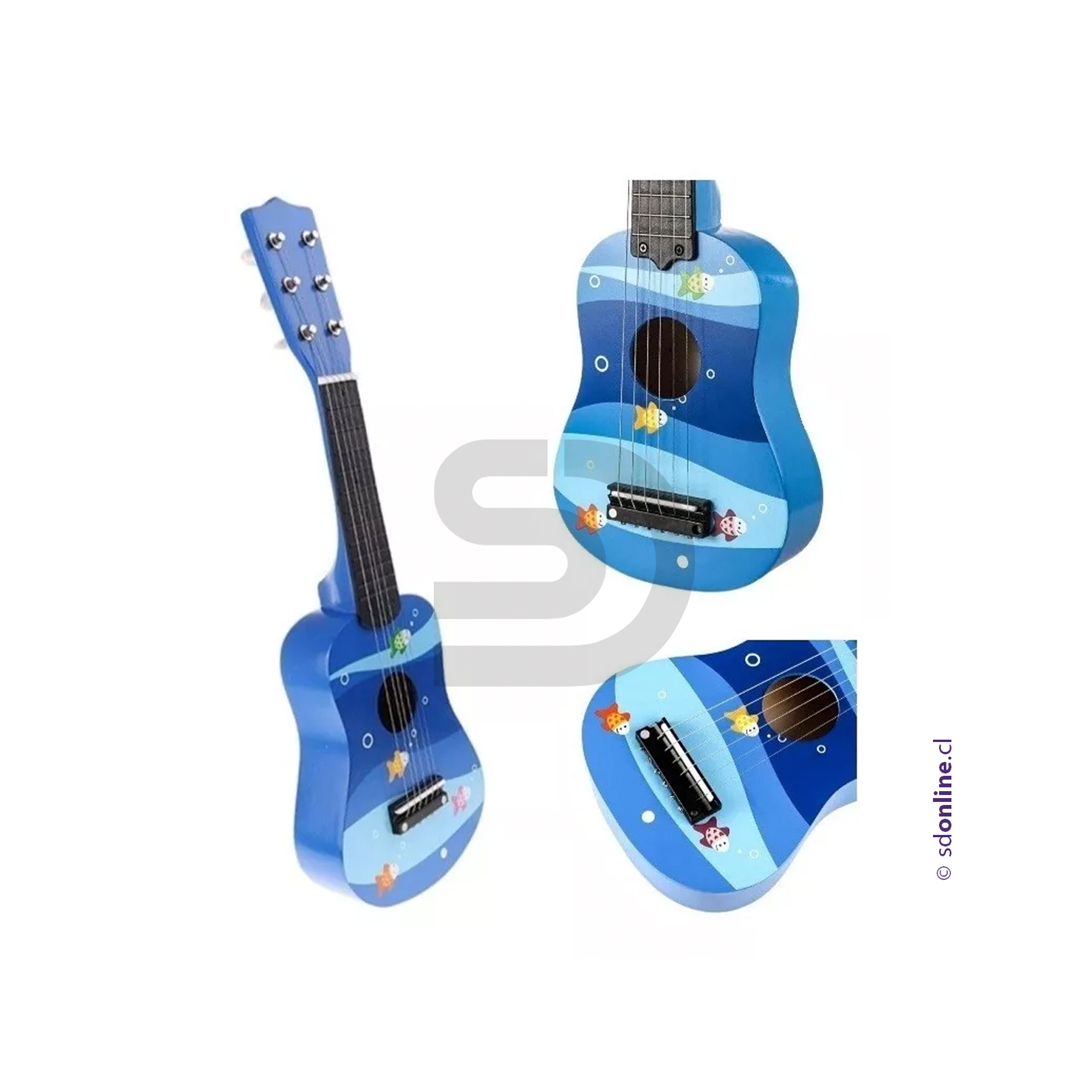 Guitarra infantil de madera colores y diseños 1