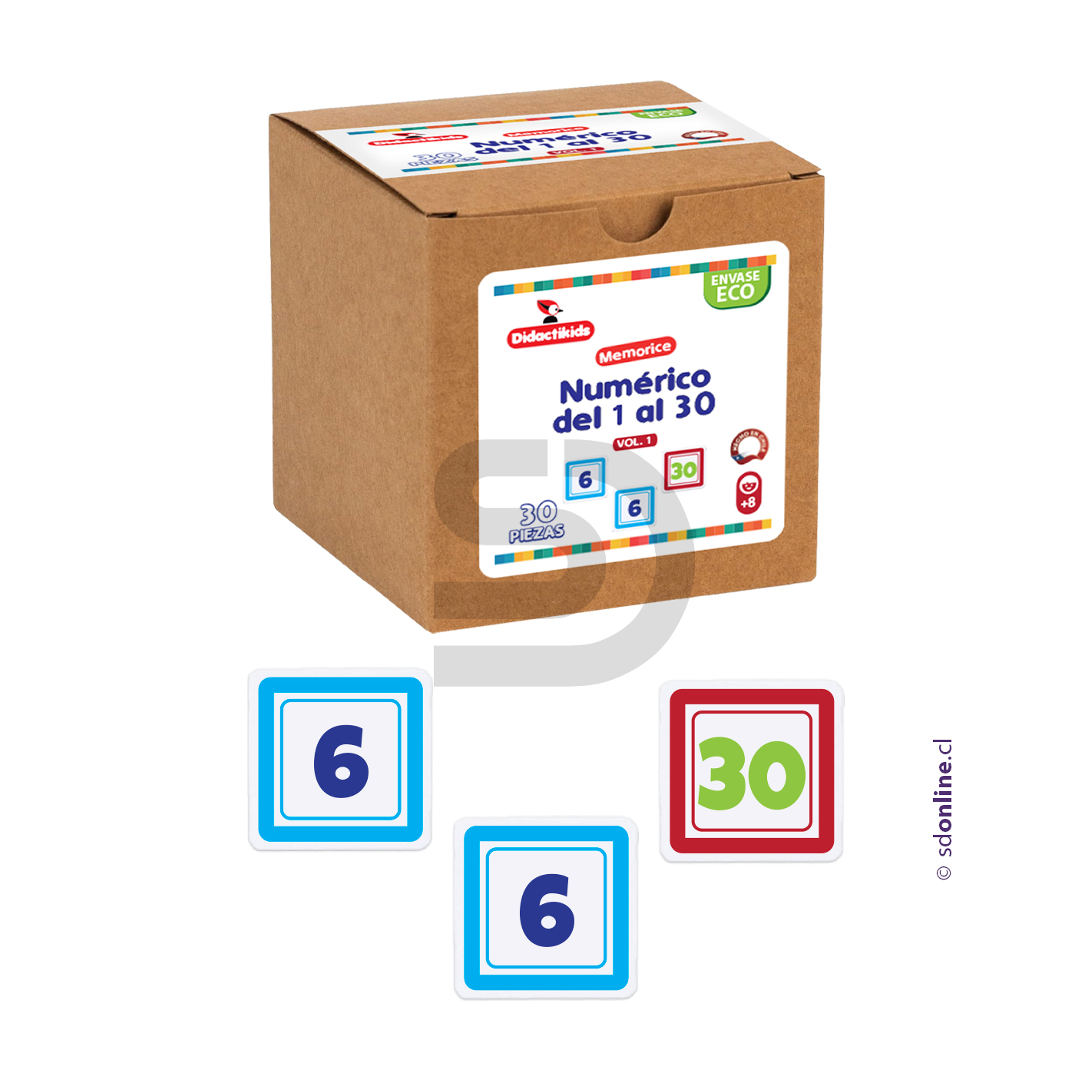 Memorice Numérico del 1 al 30 2