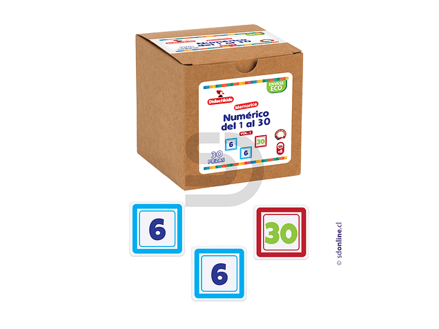 Memorice Numérico del 1 al 30 2