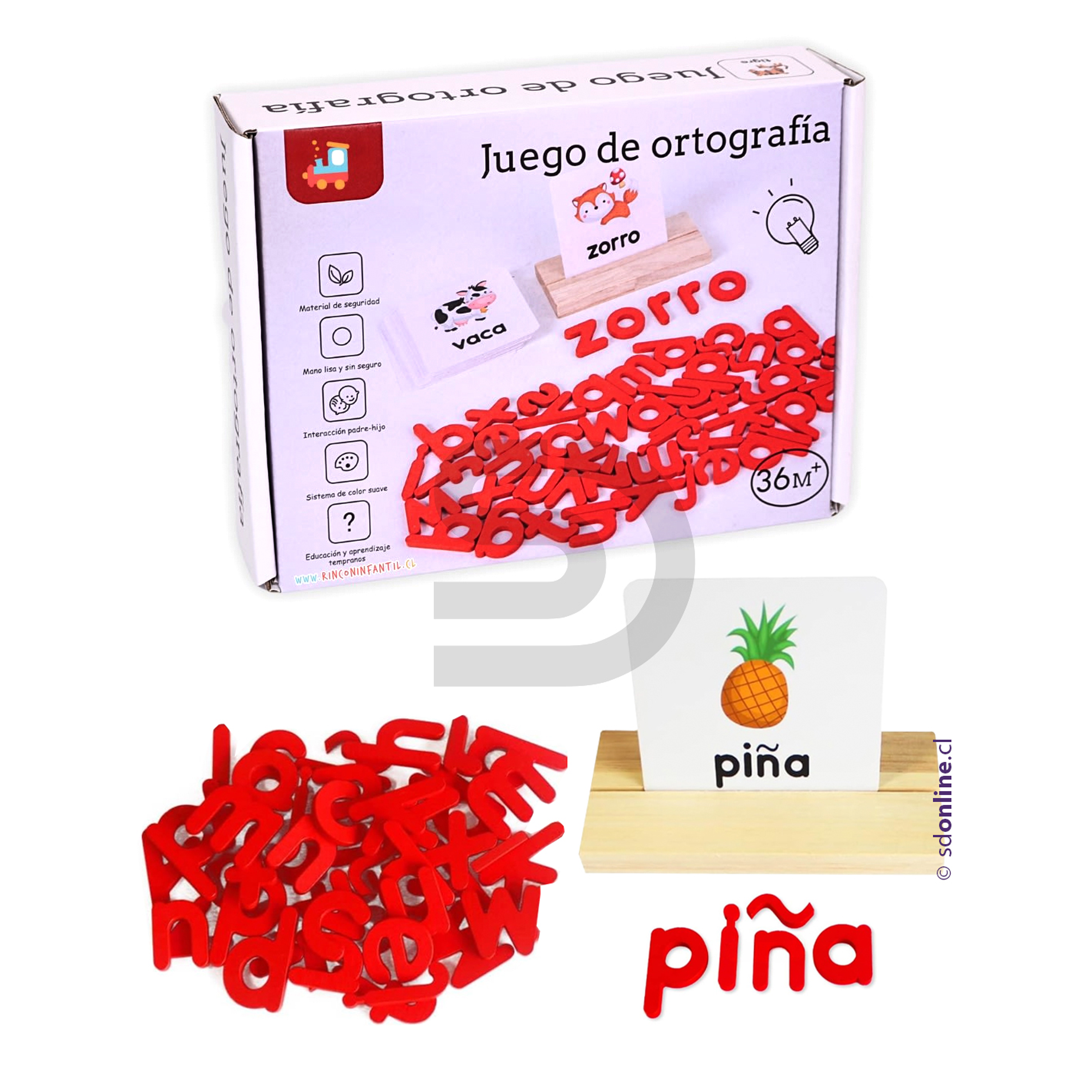 Armo palabras con letras de madera 1