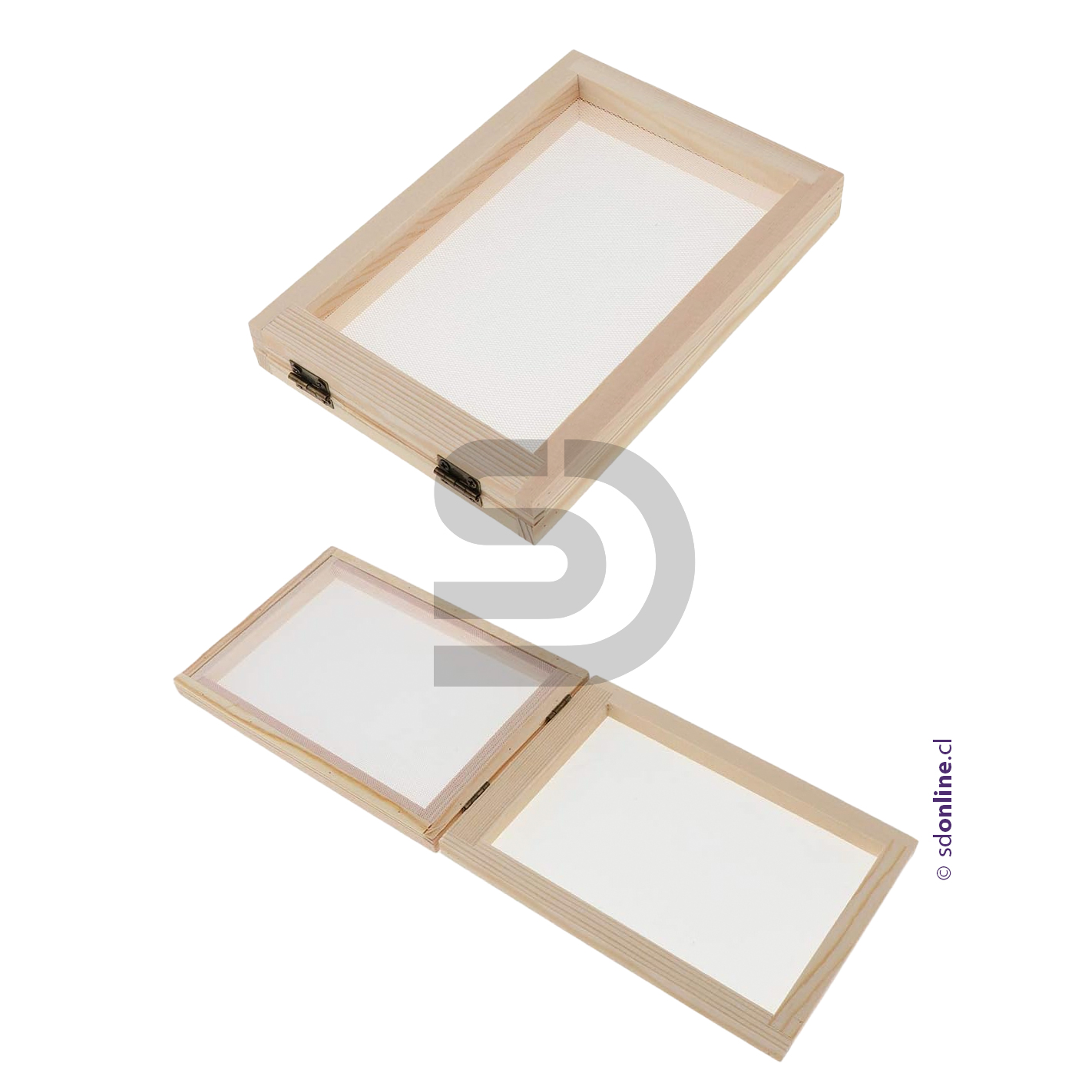 Molde de madera para fabricar papel reciclado 1