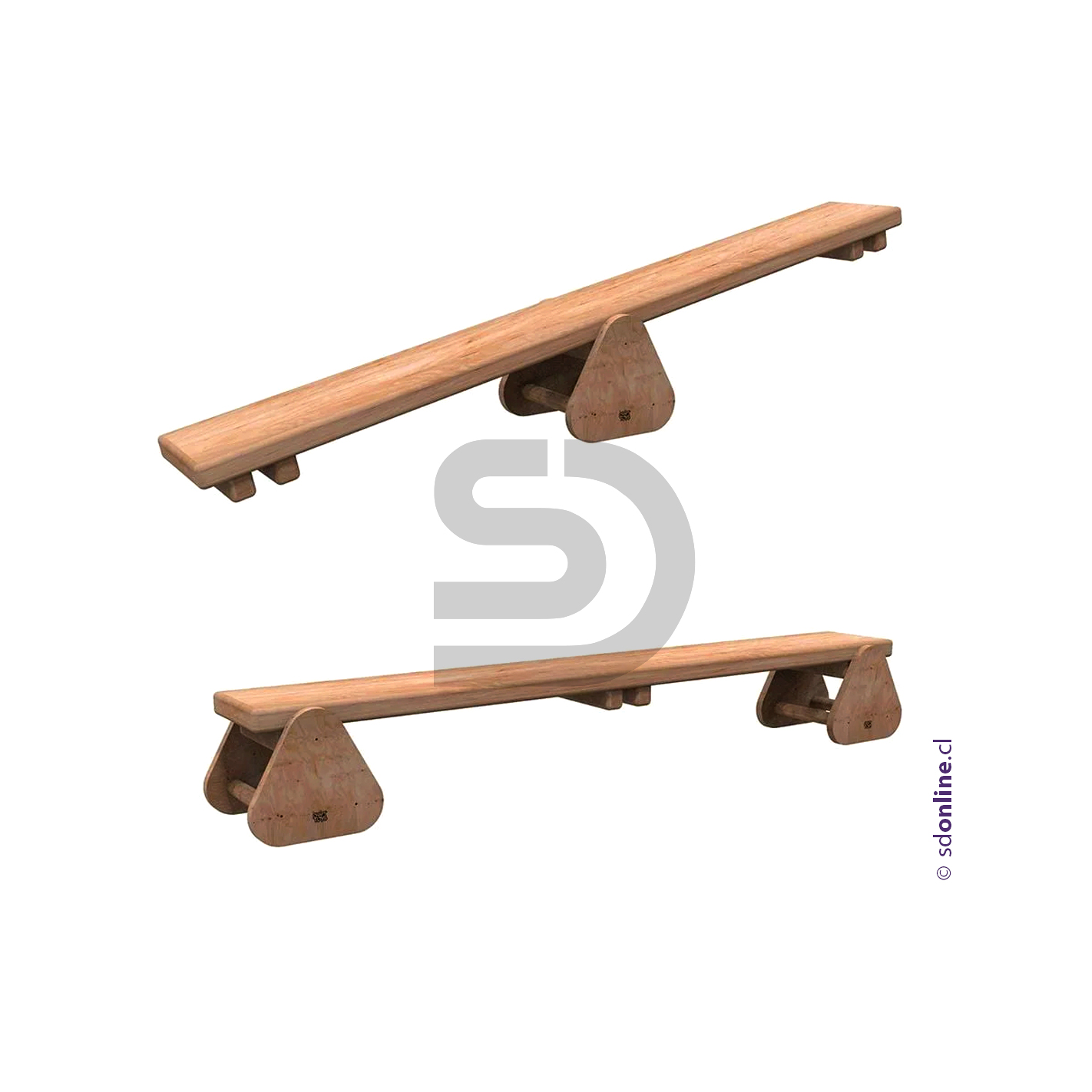 Pasarela de equilibrio Pikler madera 150x18x27 cm 1