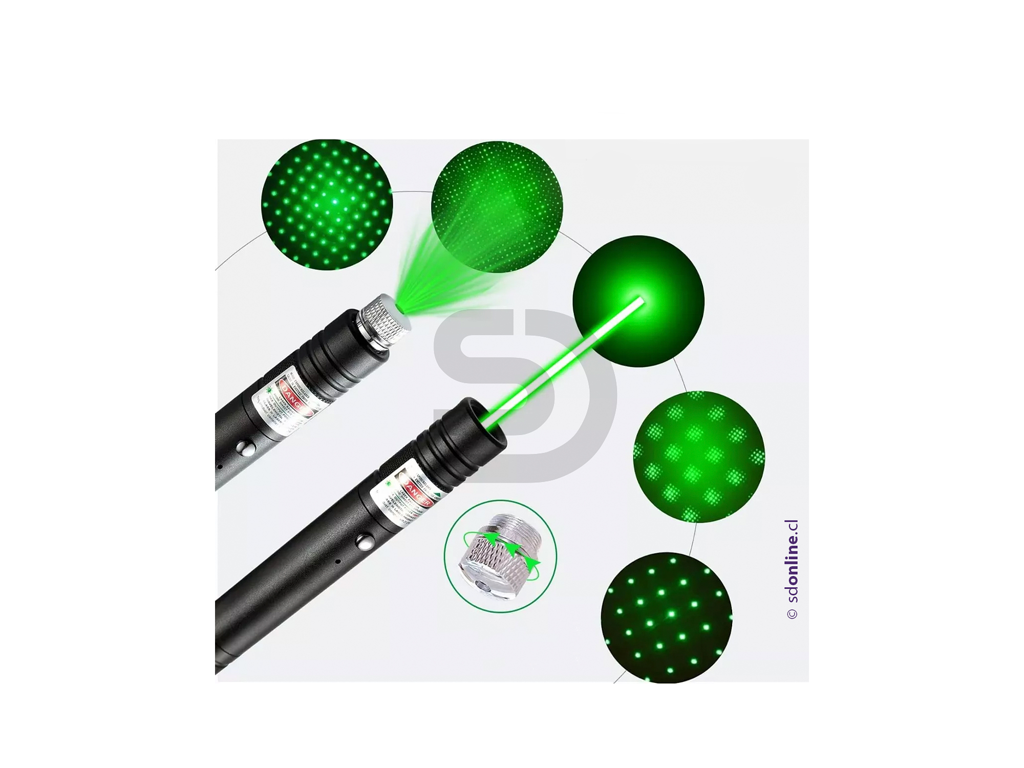 Puntero láser astronómico verde  2