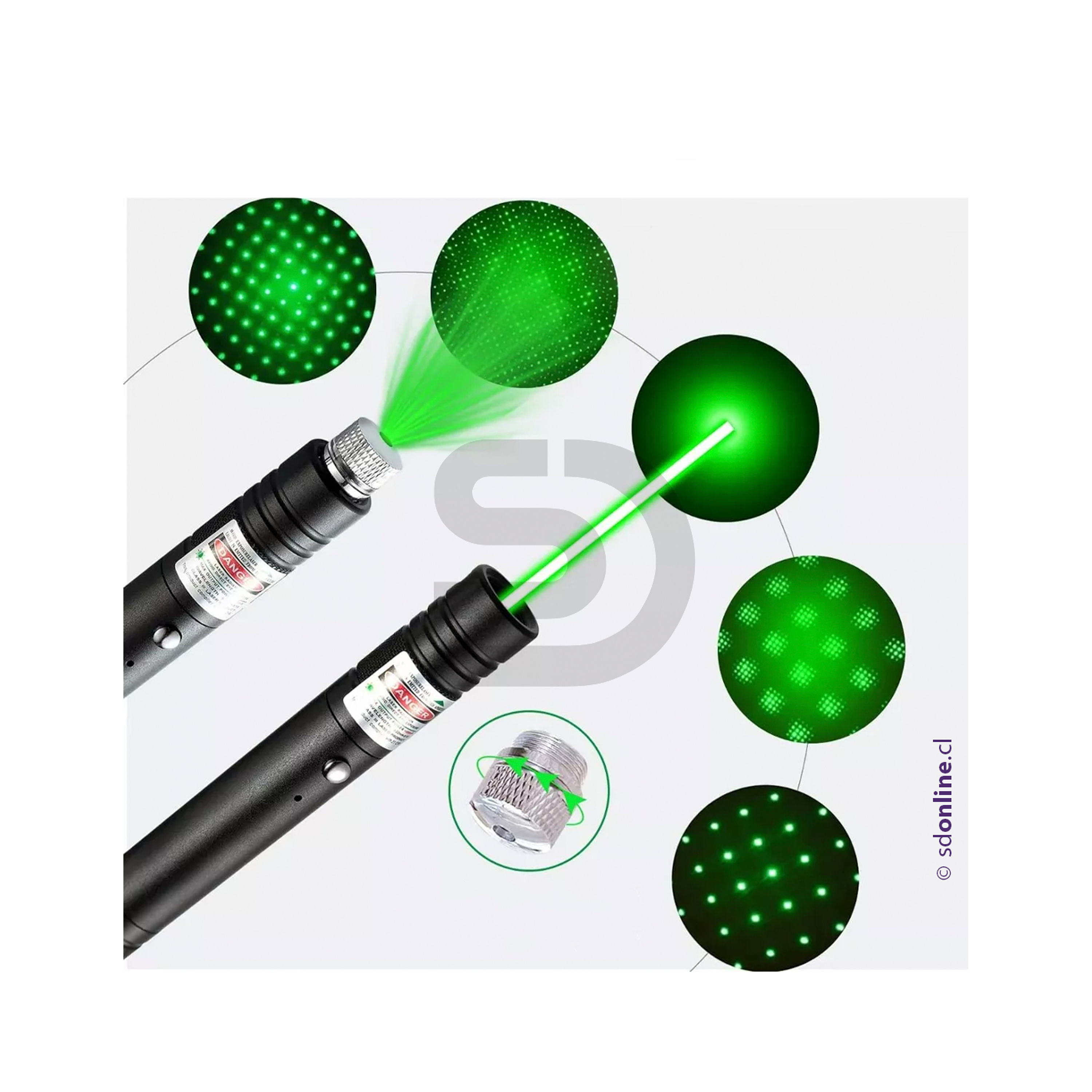 Puntero láser astronómico verde  2