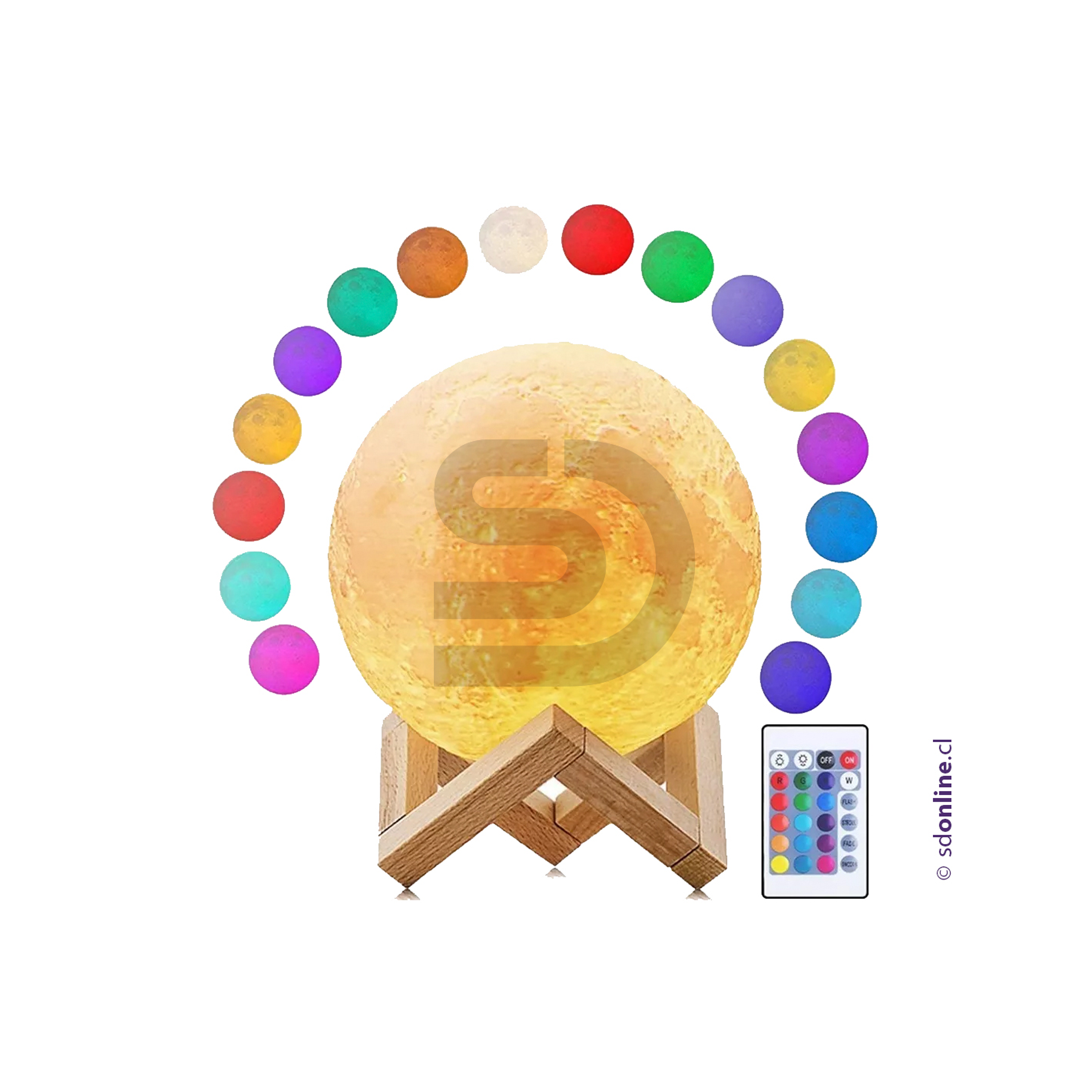 Lámpara lunar led 3D 1