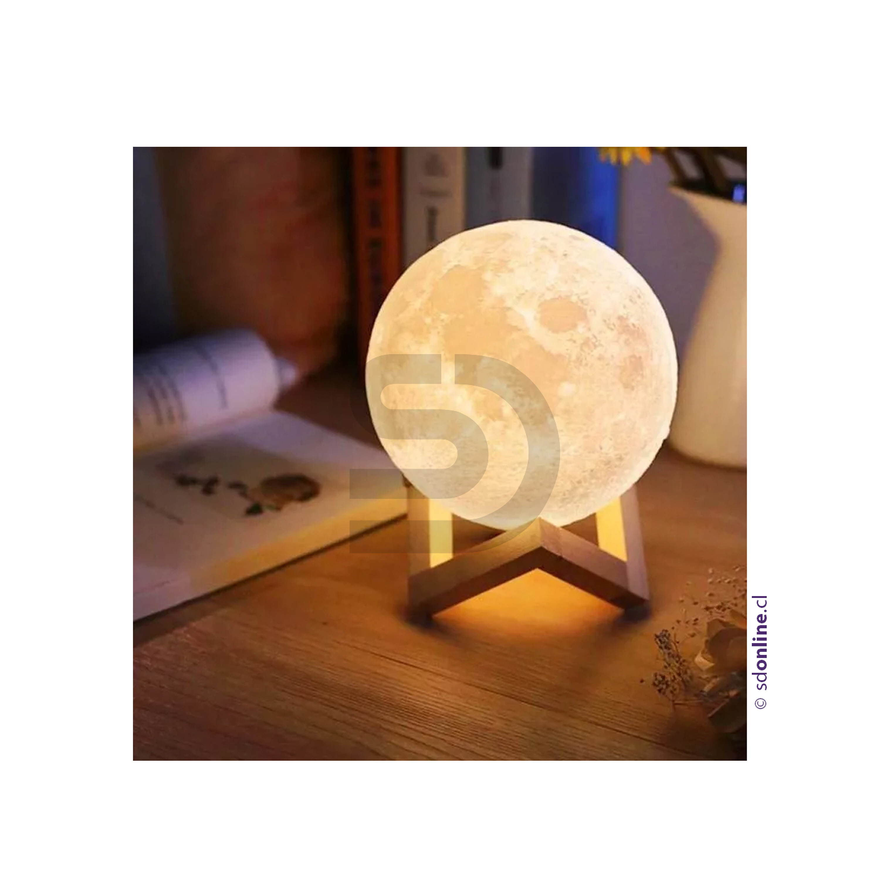 Lámpara lunar led 3D 2