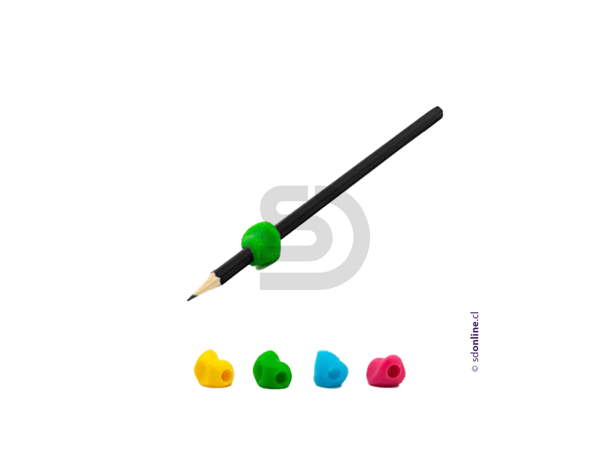 Gomas adaptadores ergonómicos para tomar lápices 1