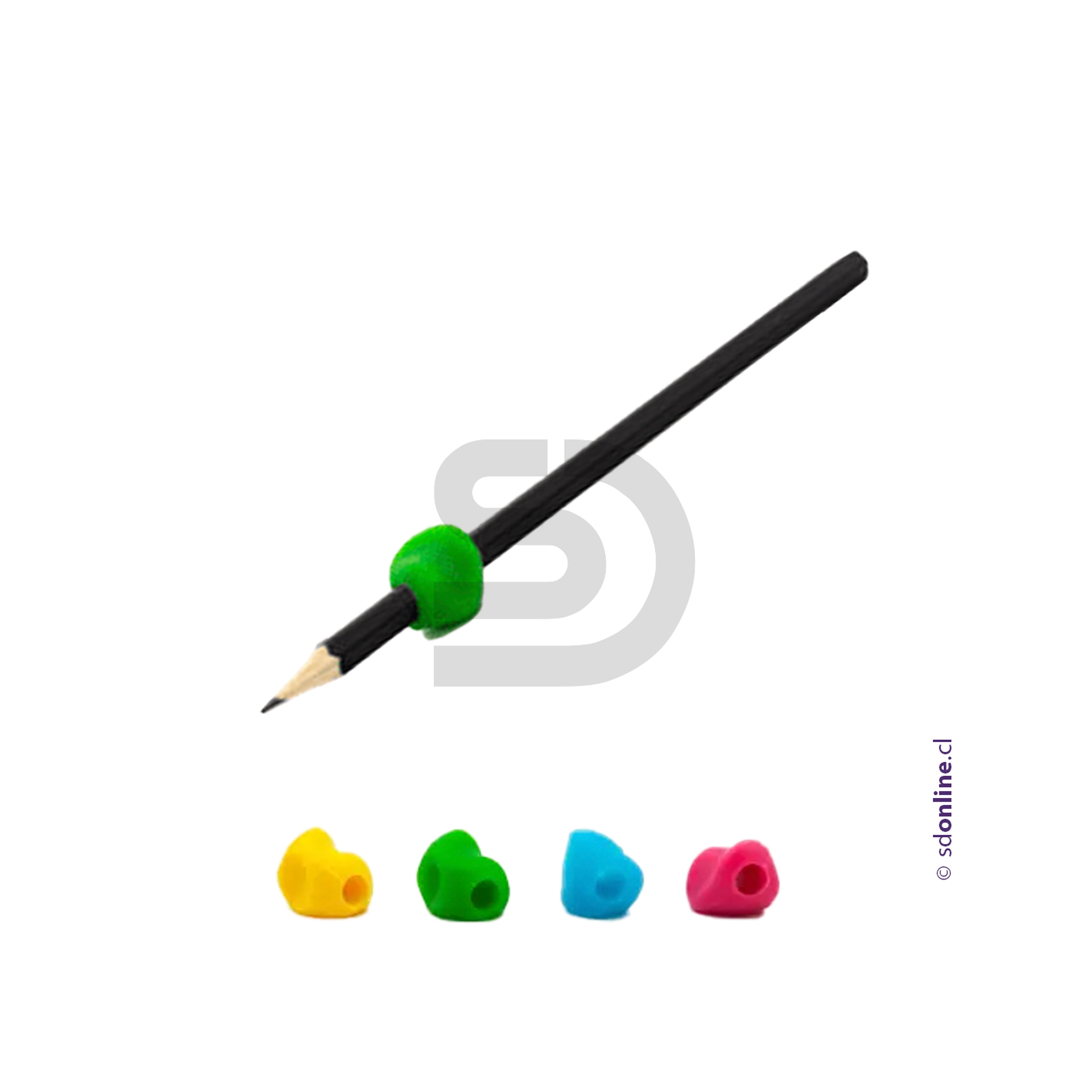 Gomas adaptadores ergonómicos para tomar lápices 1