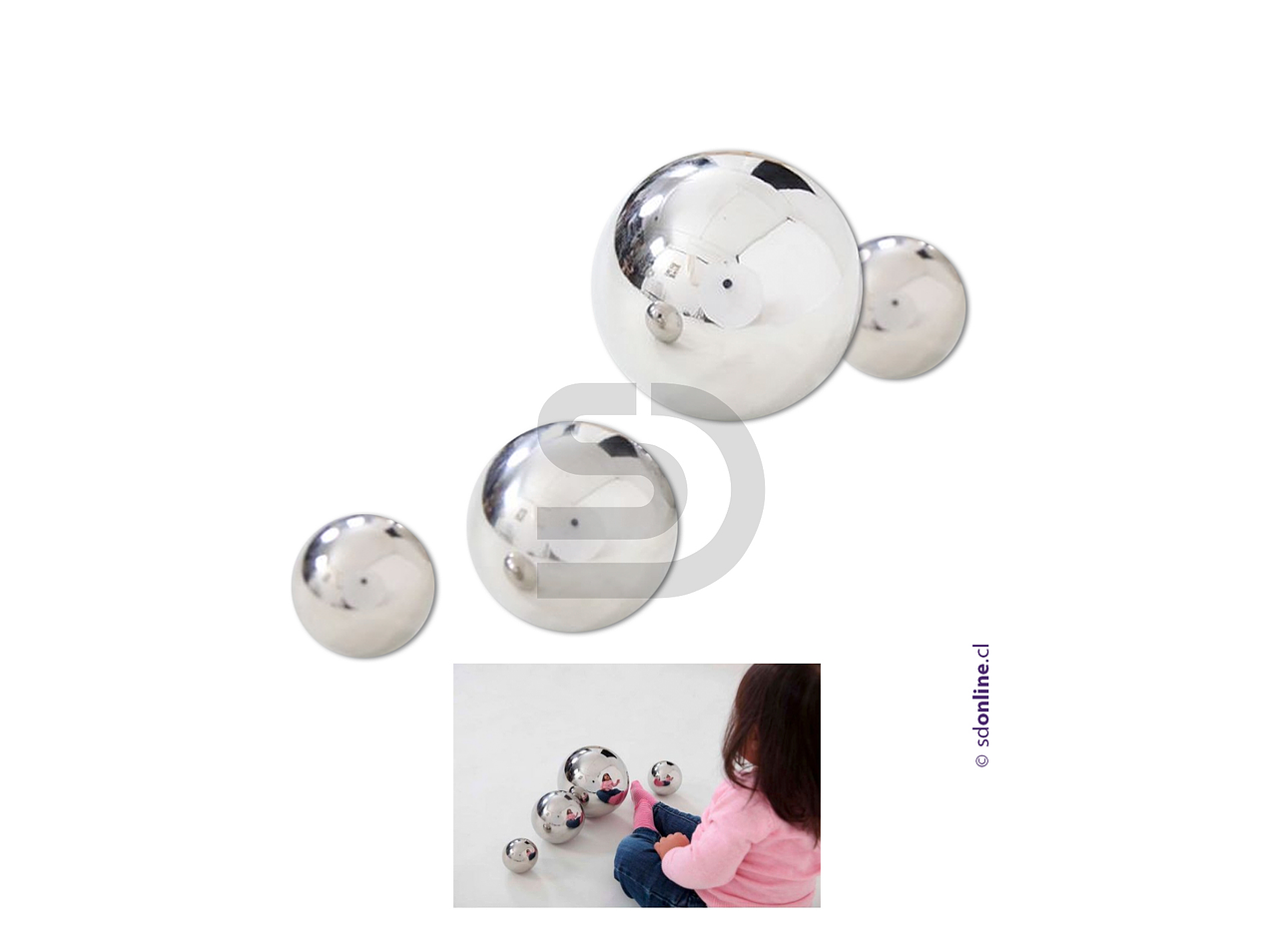 Set pelotas sensoriales con reflejo - espejo  1