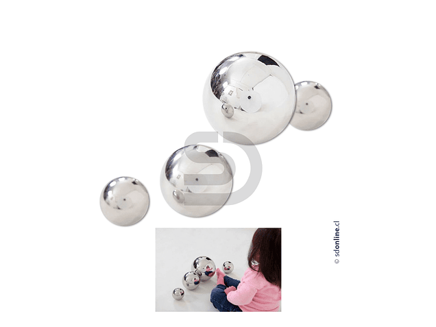 Set pelotas sensoriales con reflejo - espejo  1
